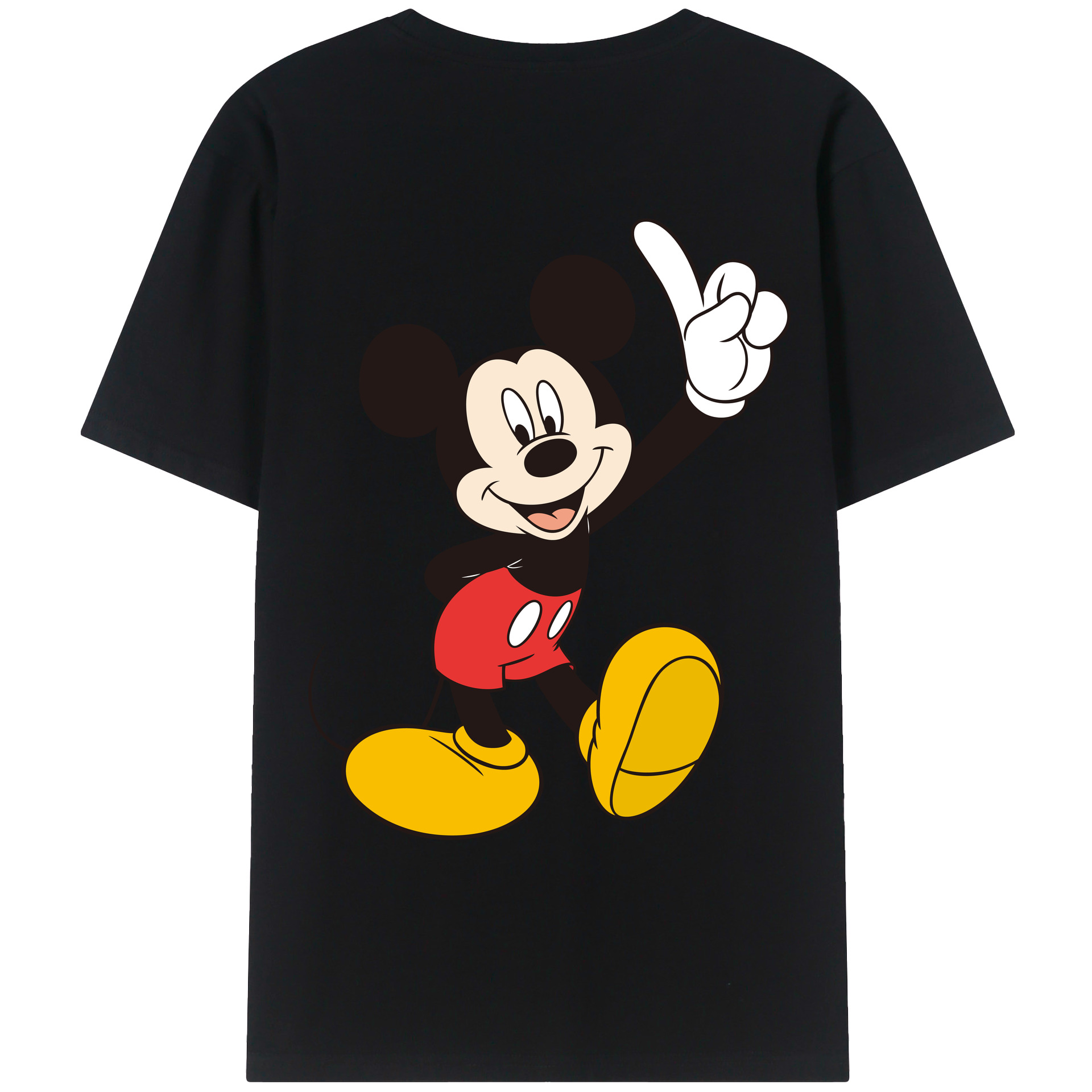 （画像用） ミッキーマウス Mickey Mouse レディース半袖Tシャツ(バックプリント)