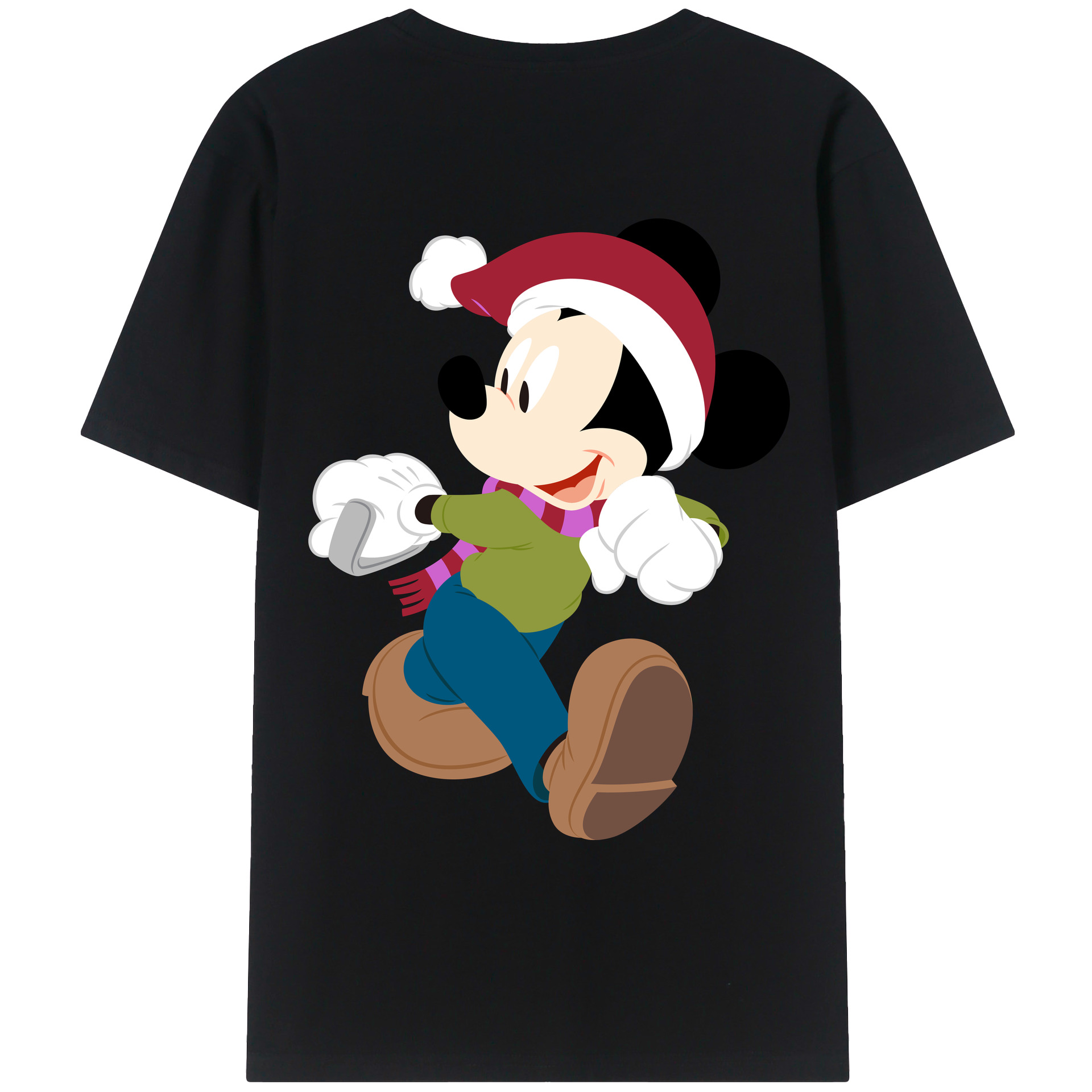 （画像用） ミッキーマウス Mickey Mouse レディース半袖Tシャツ(バックプリント)