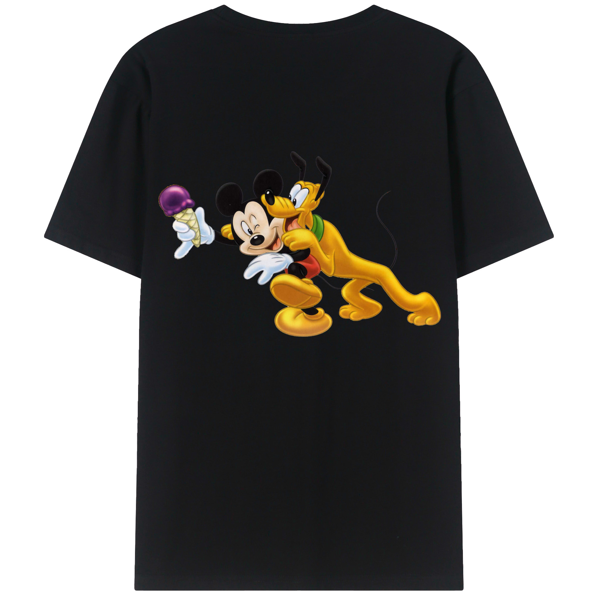 （画像用） ミッキーマウス Mickey Mouse レディース半袖Tシャツ(バックプリント)