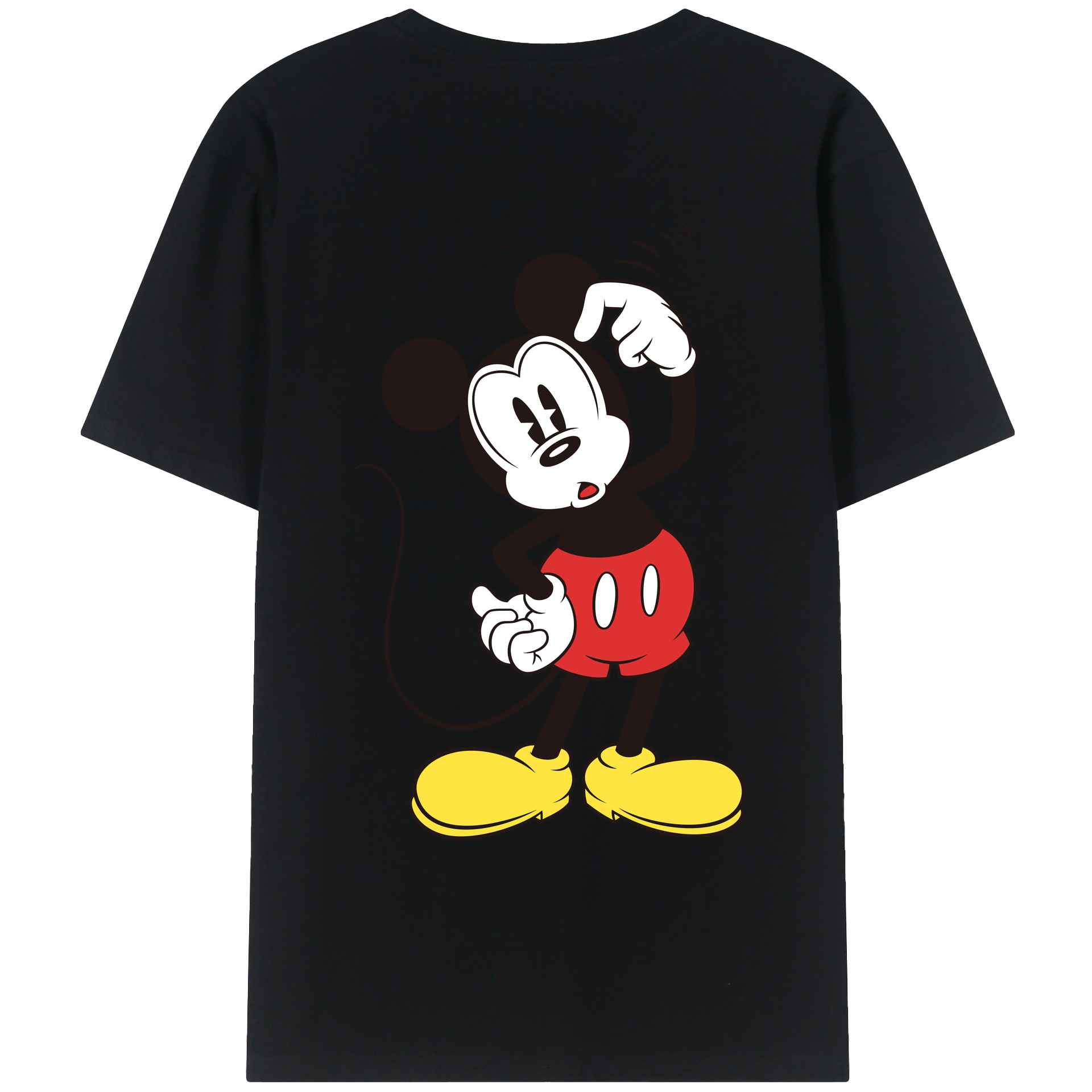 （画像用） ミッキーマウス Mickey Mouse レディース半袖Tシャツ(バックプリント)