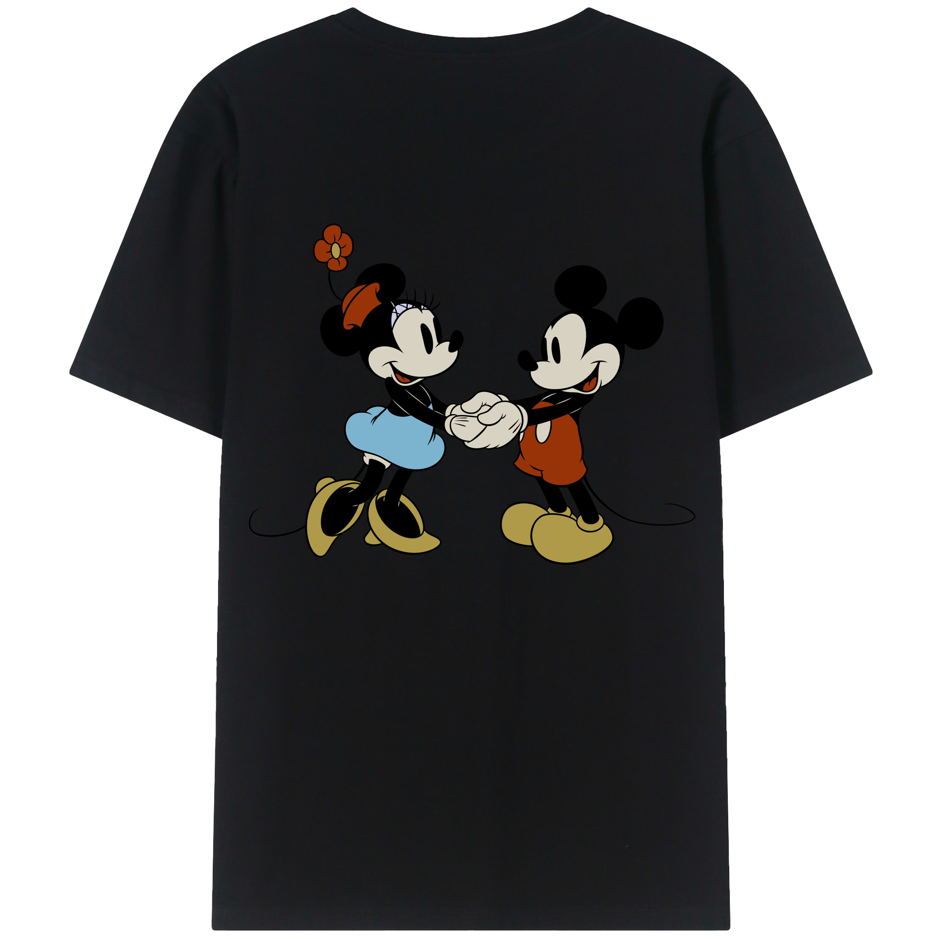 （画像用） ミッキーマウス Mickey Mouse レディース半袖Tシャツ(バックプリント)