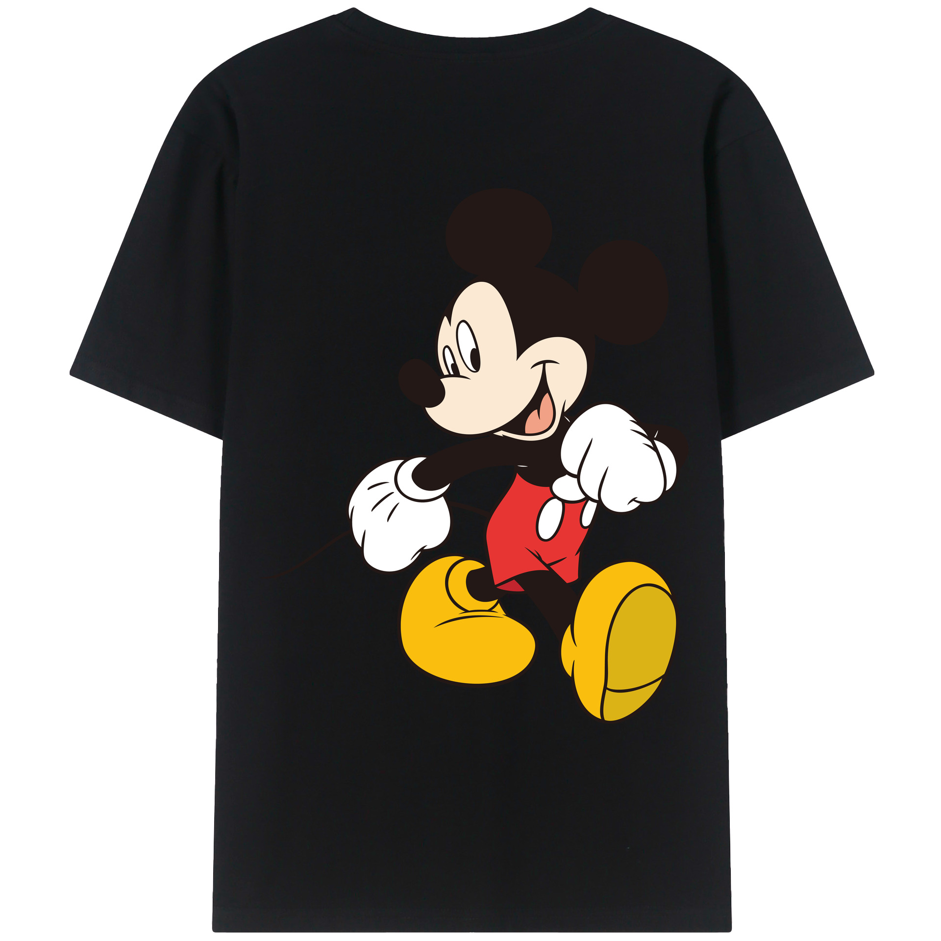 （画像用） ミッキーマウス Mickey Mouse レディース半袖Tシャツ(バックプリント)