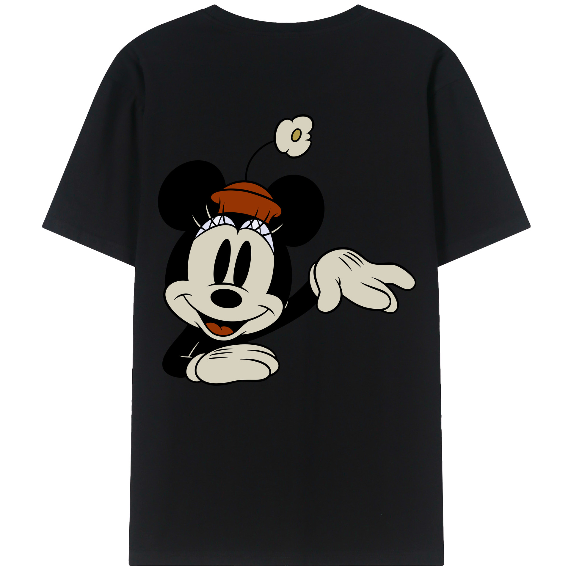 ミッキーマウス Mickey Mouse レディース半袖Tシャツ(バックプリント)