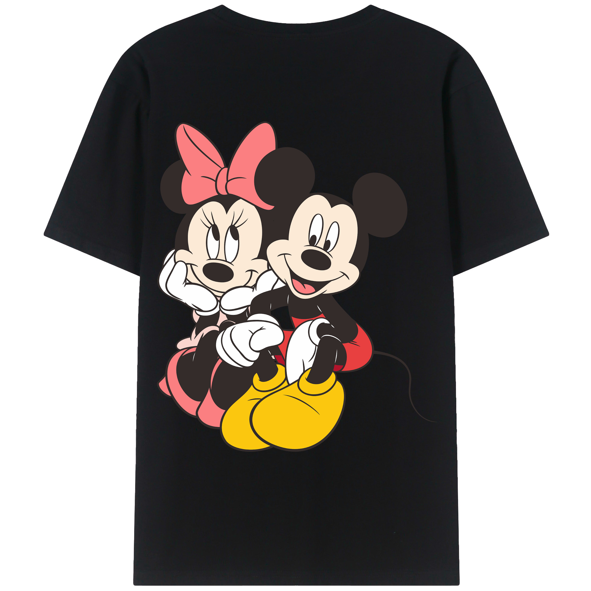 ミッキーマウス Mickey Mouse レディース半袖Tシャツ(バックプリント)