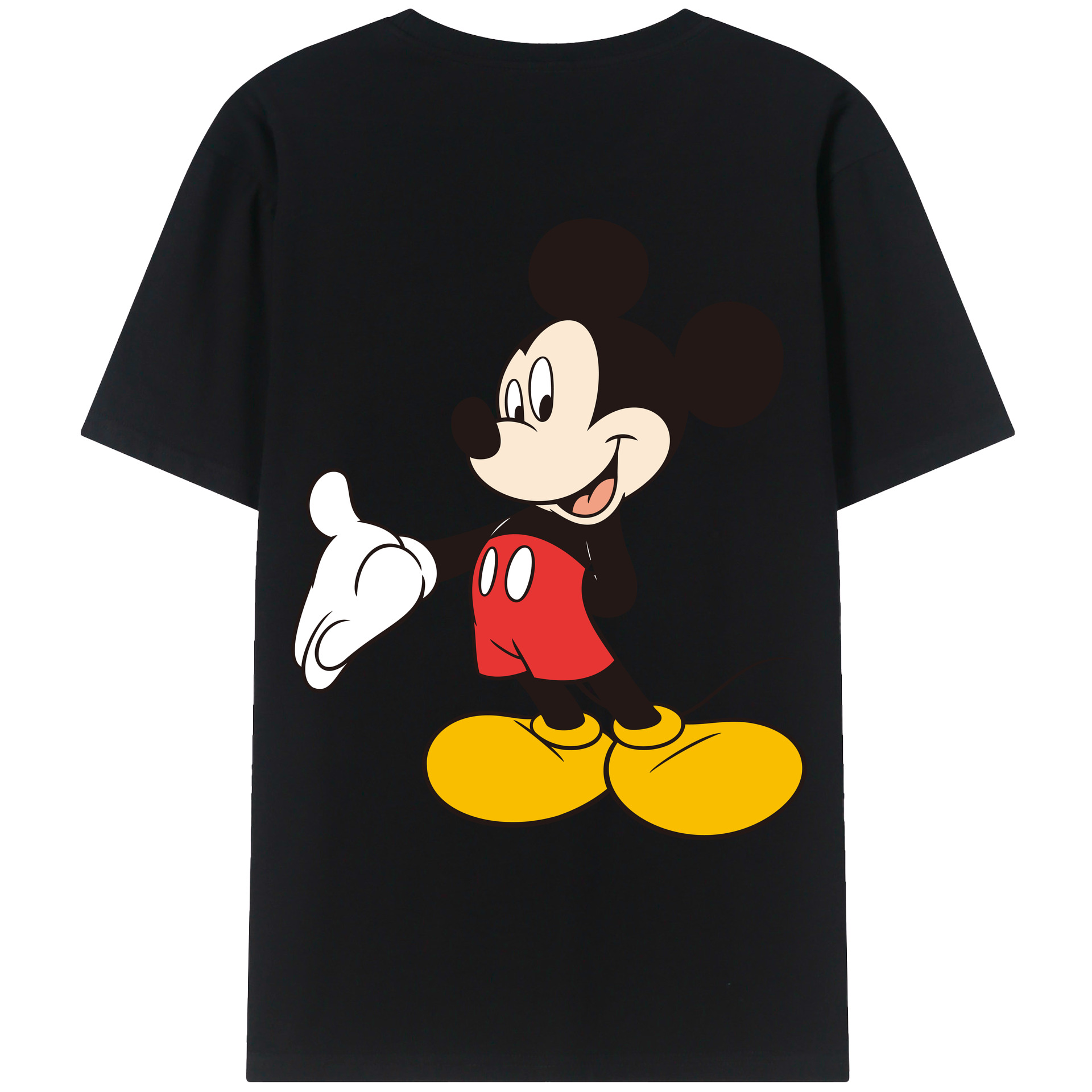 （画像用） ミッキーマウス Mickey Mouse レディース半袖Tシャツ(バックプリント)