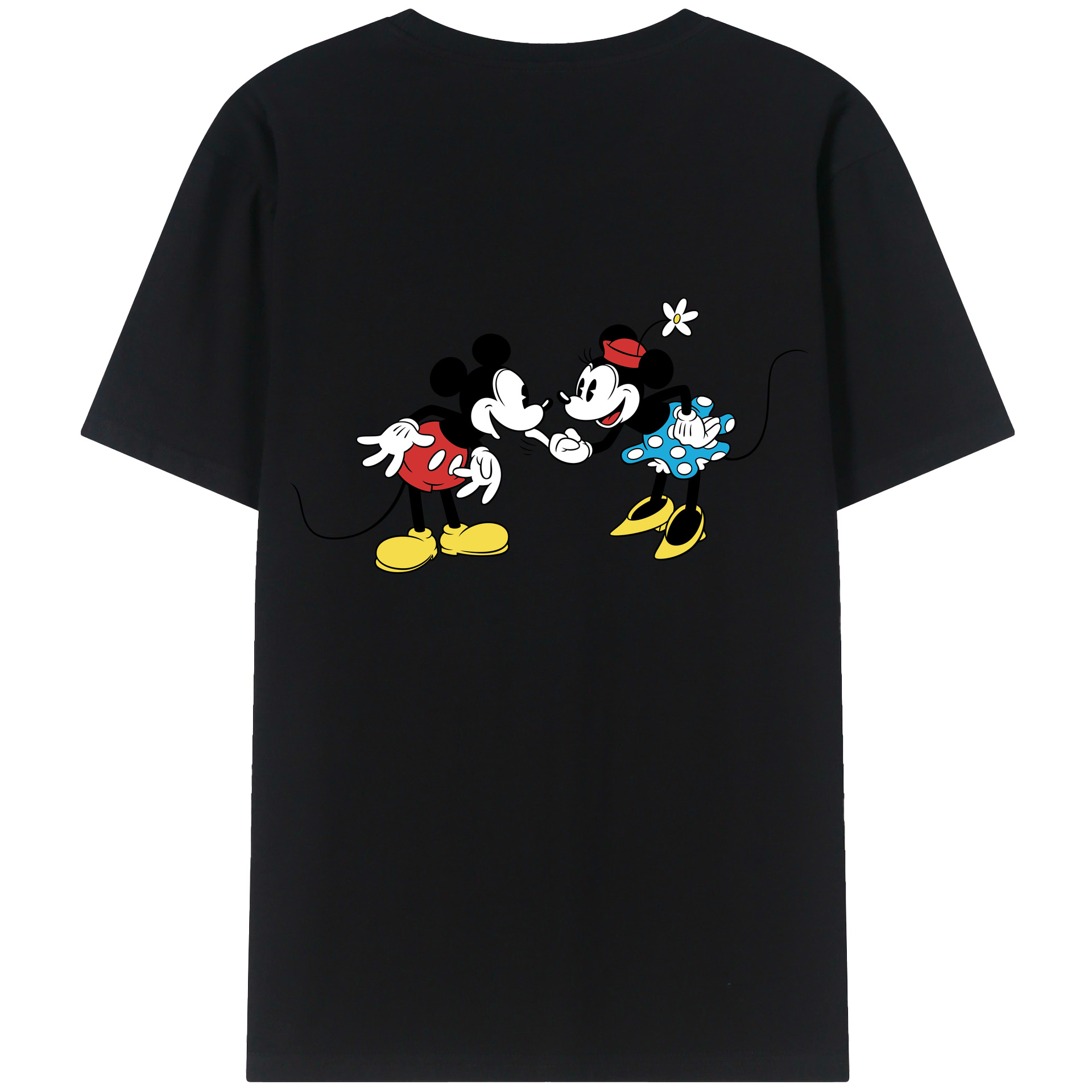 （画像用） ミッキーマウス Mickey Mouse レディース半袖Tシャツ(バックプリント)