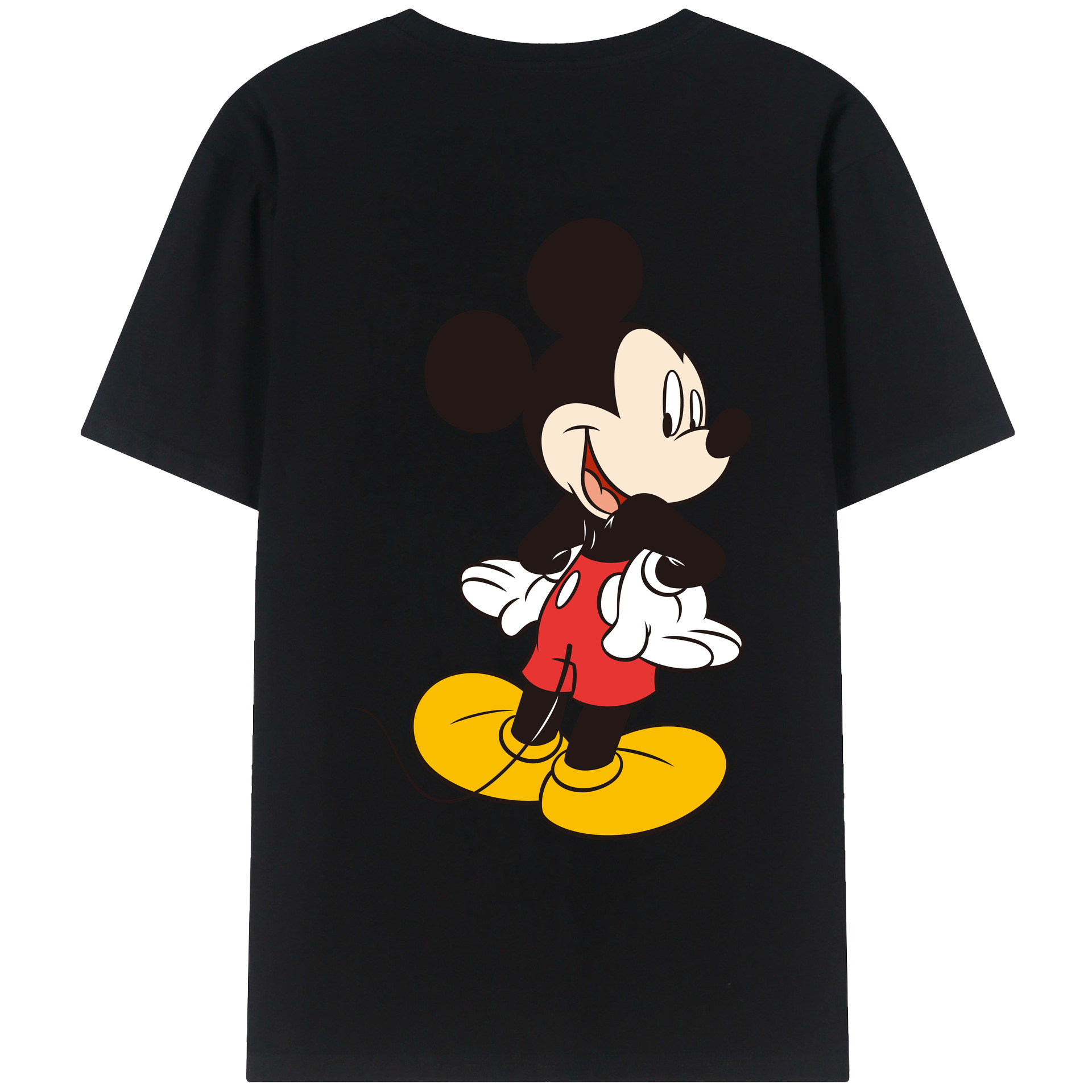 （画像用） ミッキーマウス Mickey Mouse レディース半袖Tシャツ(バックプリント)