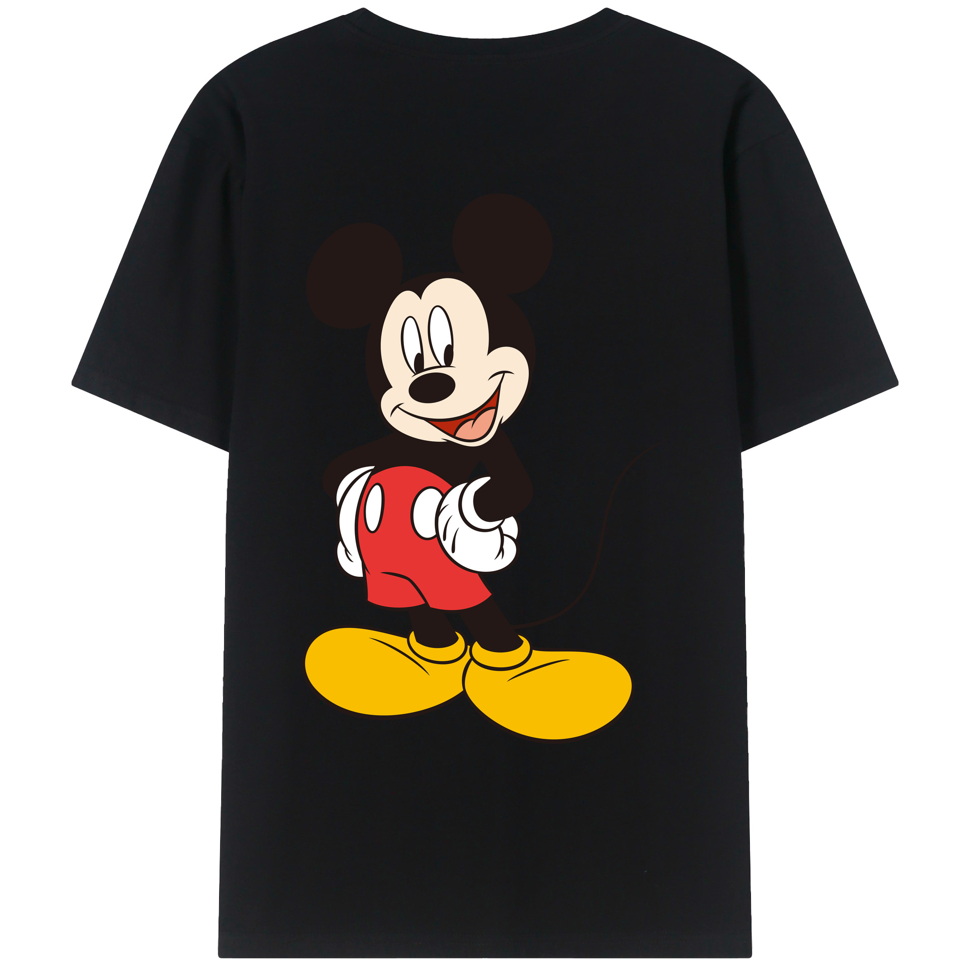 （画像用） ミッキーマウス Mickey Mouse レディース半袖Tシャツ(バックプリント)