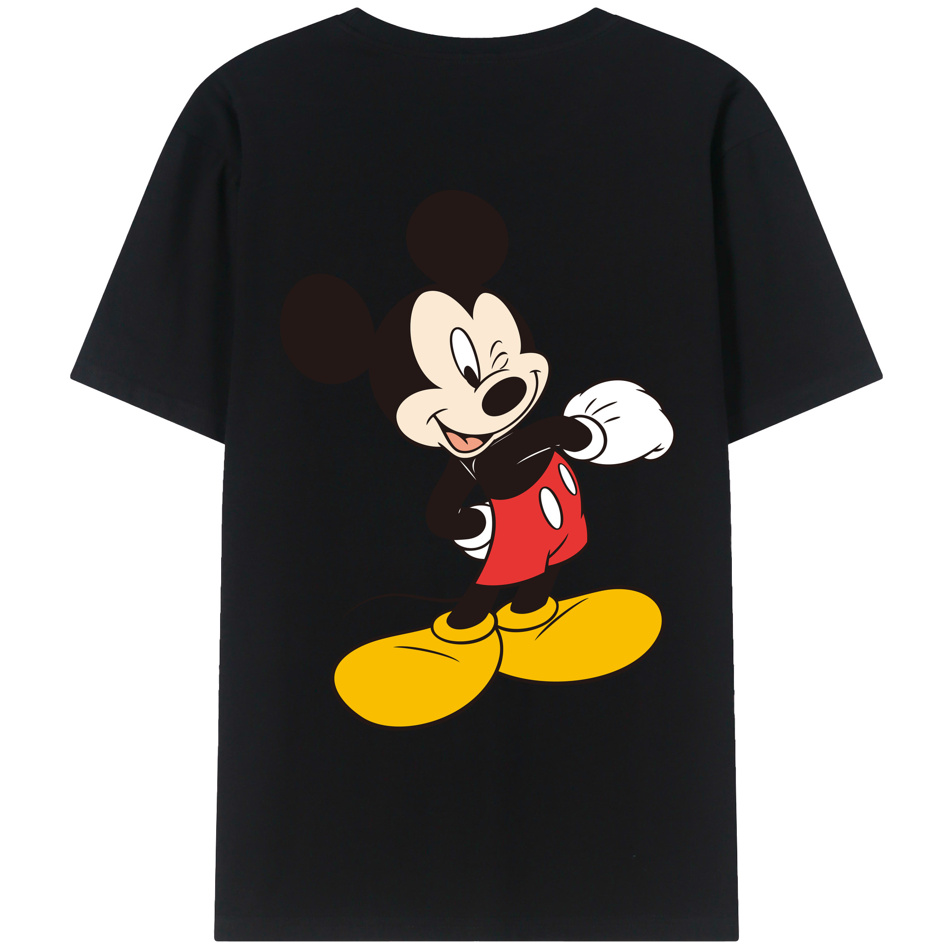 （画像用） ミッキーマウス Mickey Mouse レディース半袖Tシャツ(バックプリント)