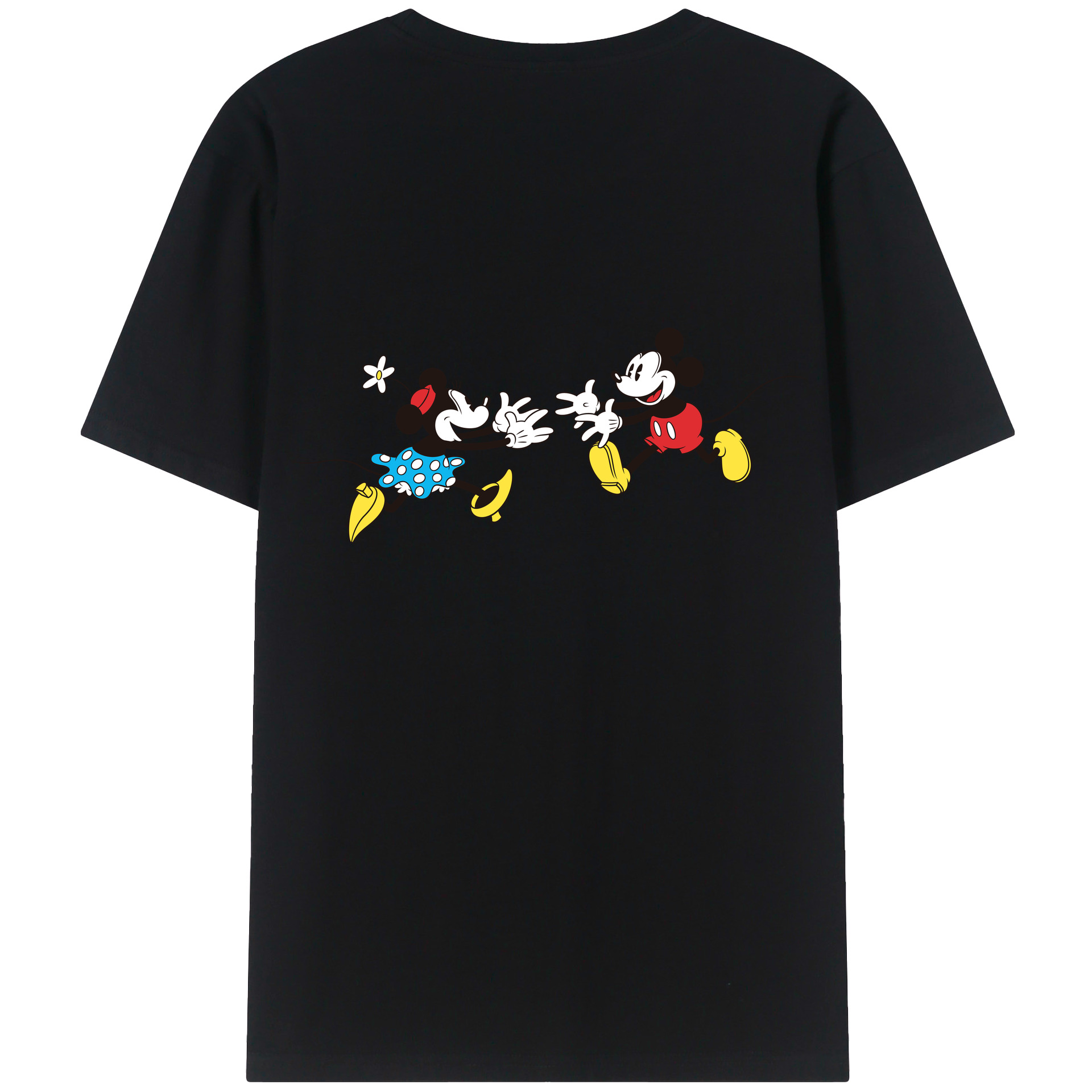 （画像用） ミッキーマウス Mickey Mouse レディース半袖Tシャツ(バックプリント)