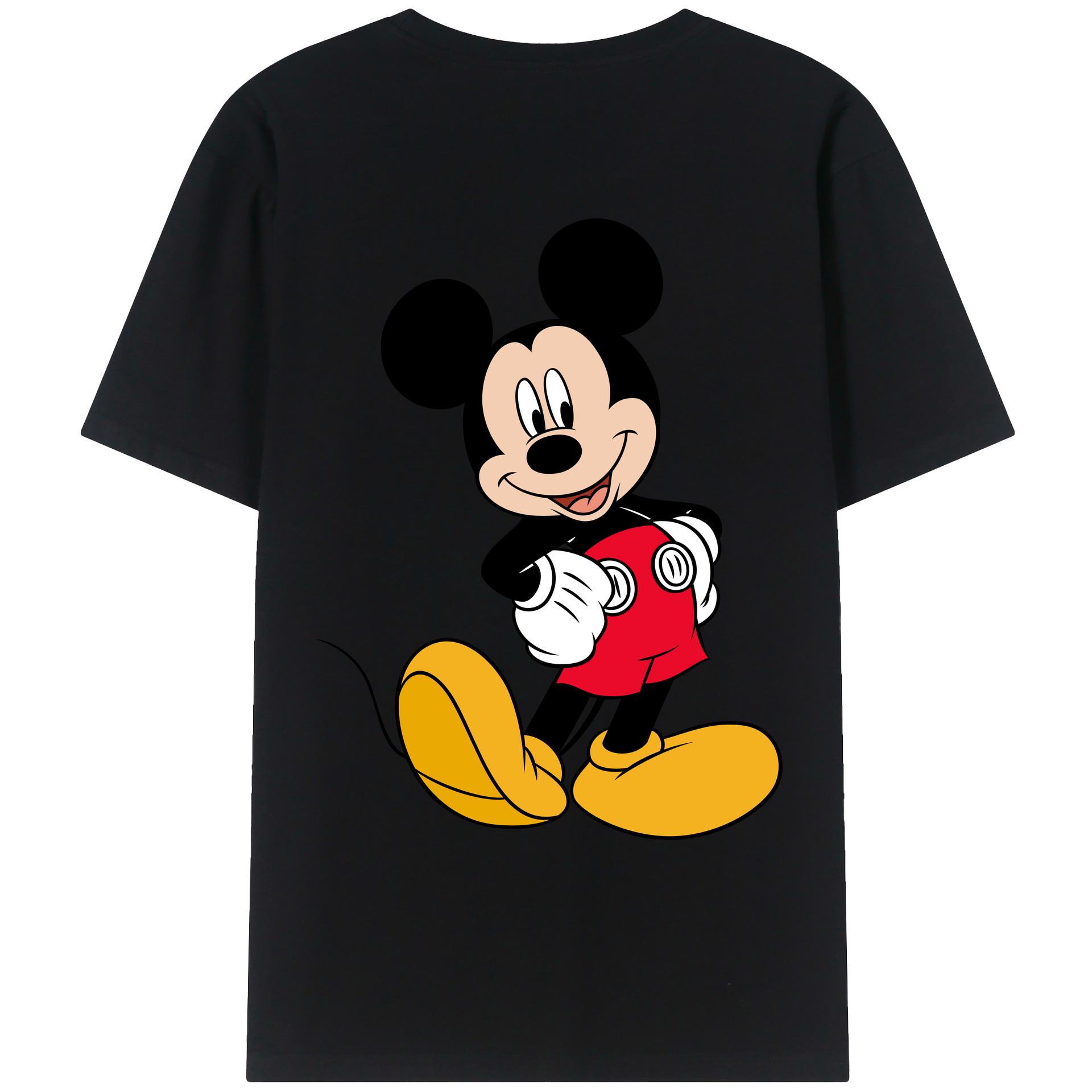 （画像用） ミッキーマウス Mickey Mouse レディース半袖Tシャツ(バックプリント)