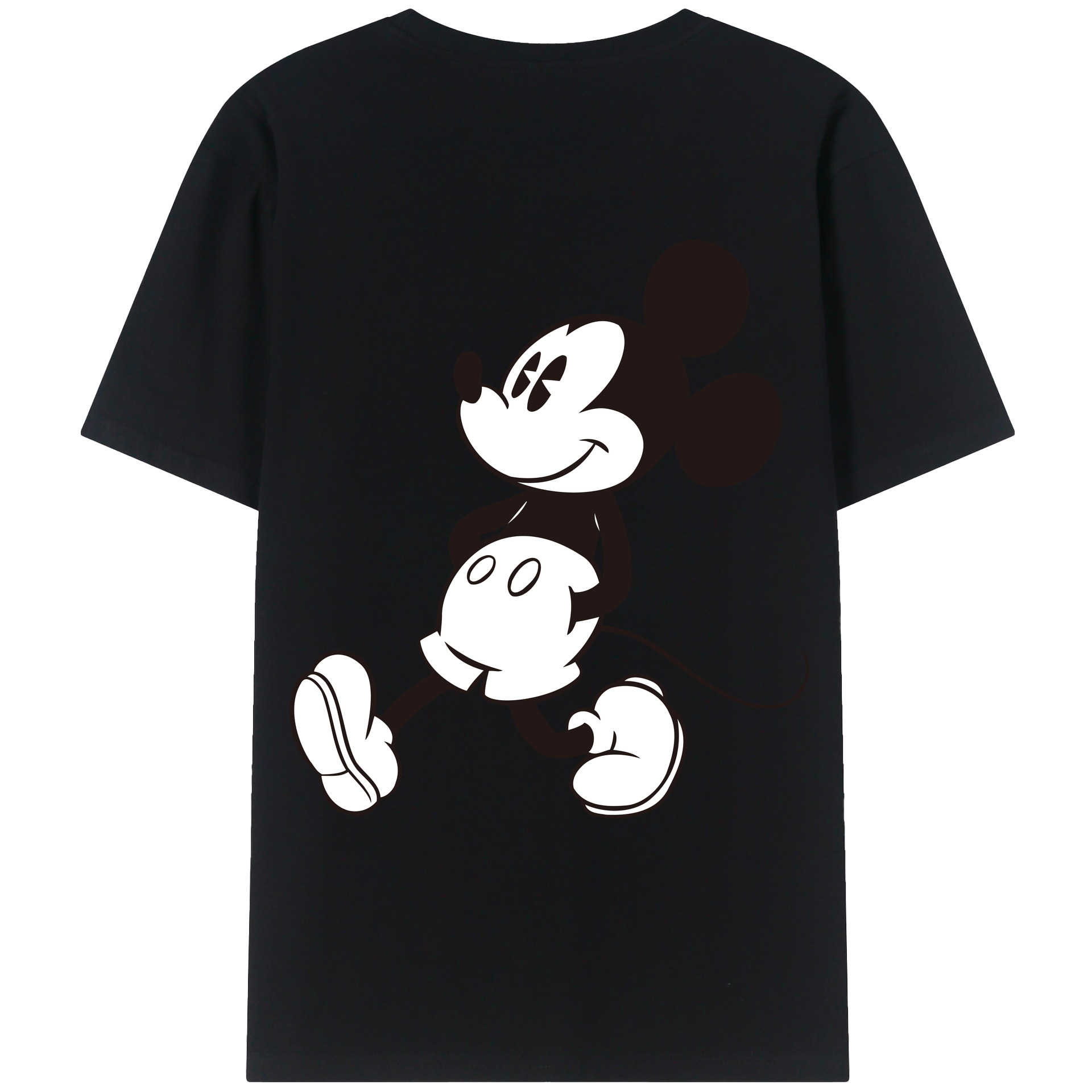 （画像用） ミッキーマウス Mickey Mouse レディース半袖Tシャツ(バックプリント)