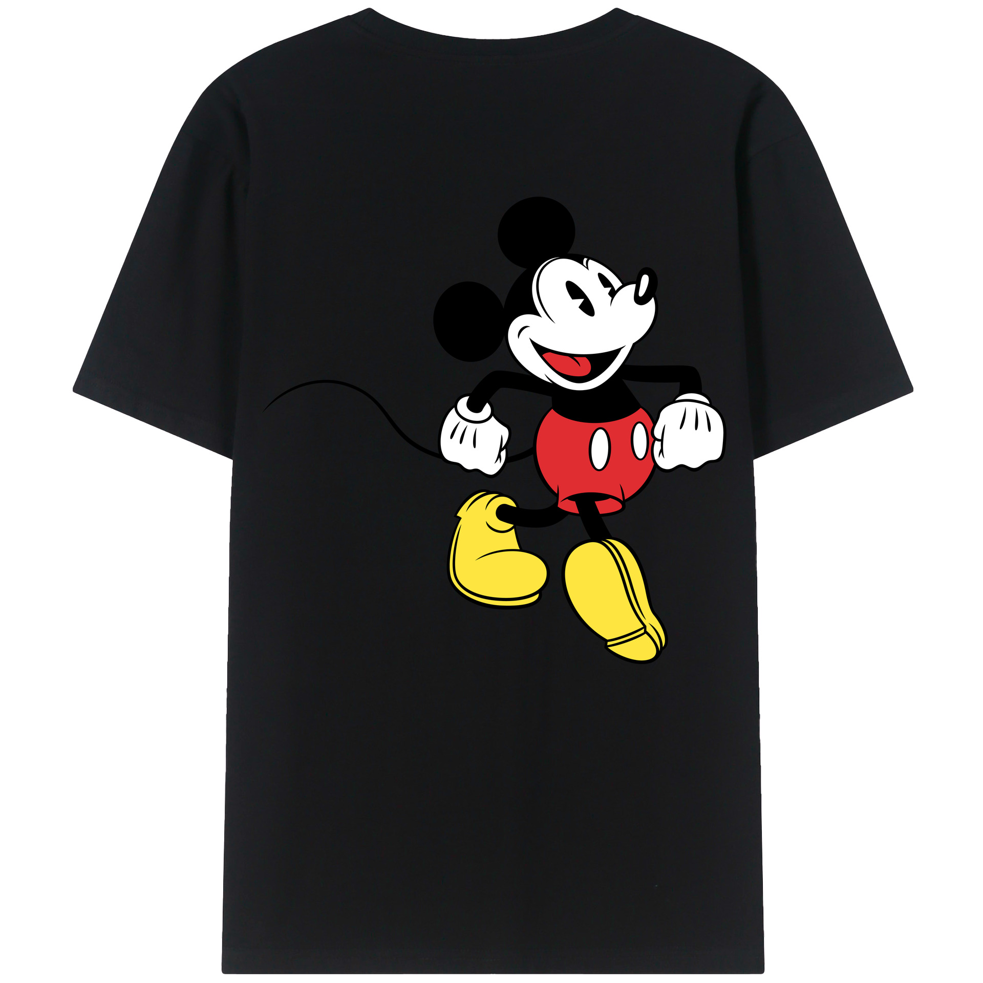 （画像用） ミッキーマウス Mickey Mouse レディース半袖Tシャツ(バックプリント)