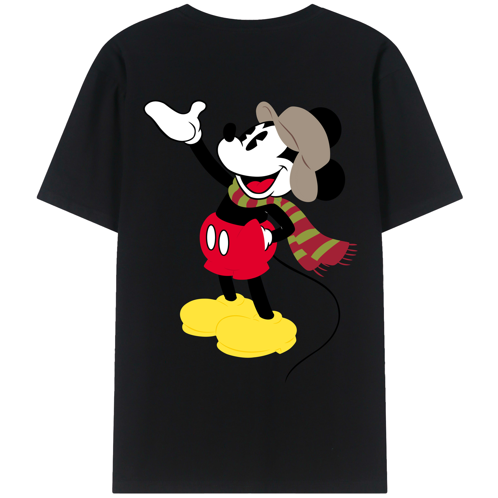 （画像用） ミッキーマウス Mickey Mouse レディース半袖Tシャツ(バックプリント)
