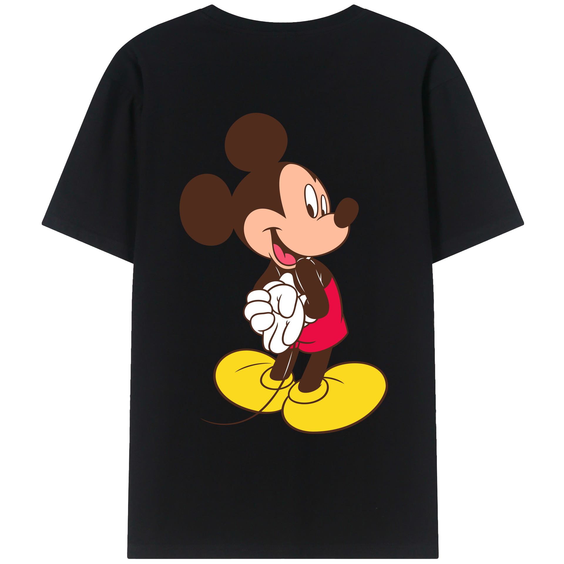 （画像用） ミッキーマウス Mickey Mouse レディース半袖Tシャツ(バックプリント)