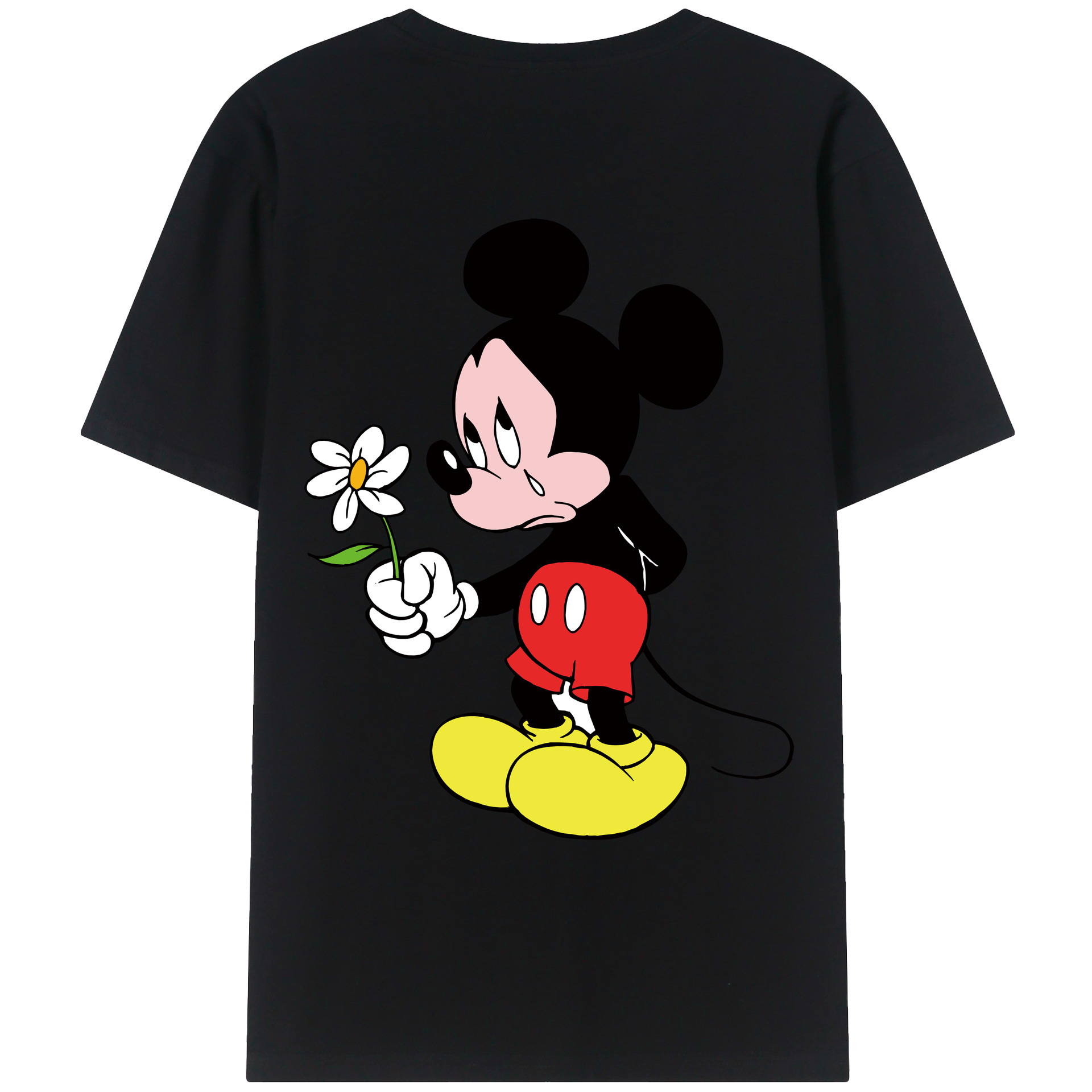 （画像用） ミッキーマウス Mickey Mouse レディース半袖Tシャツ(バックプリント)