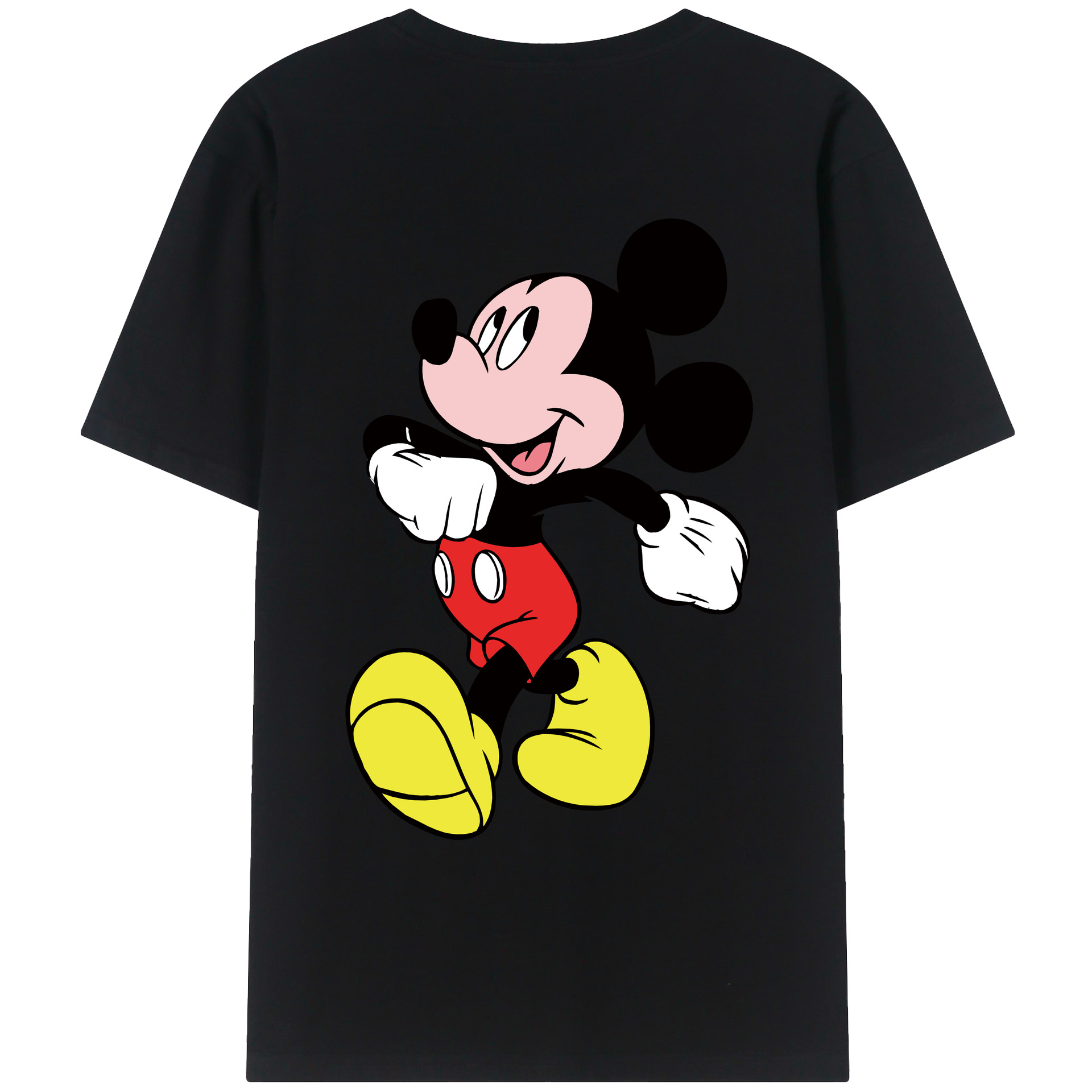 （画像用） ミッキーマウス Mickey Mouse レディース半袖Tシャツ(バックプリント)
