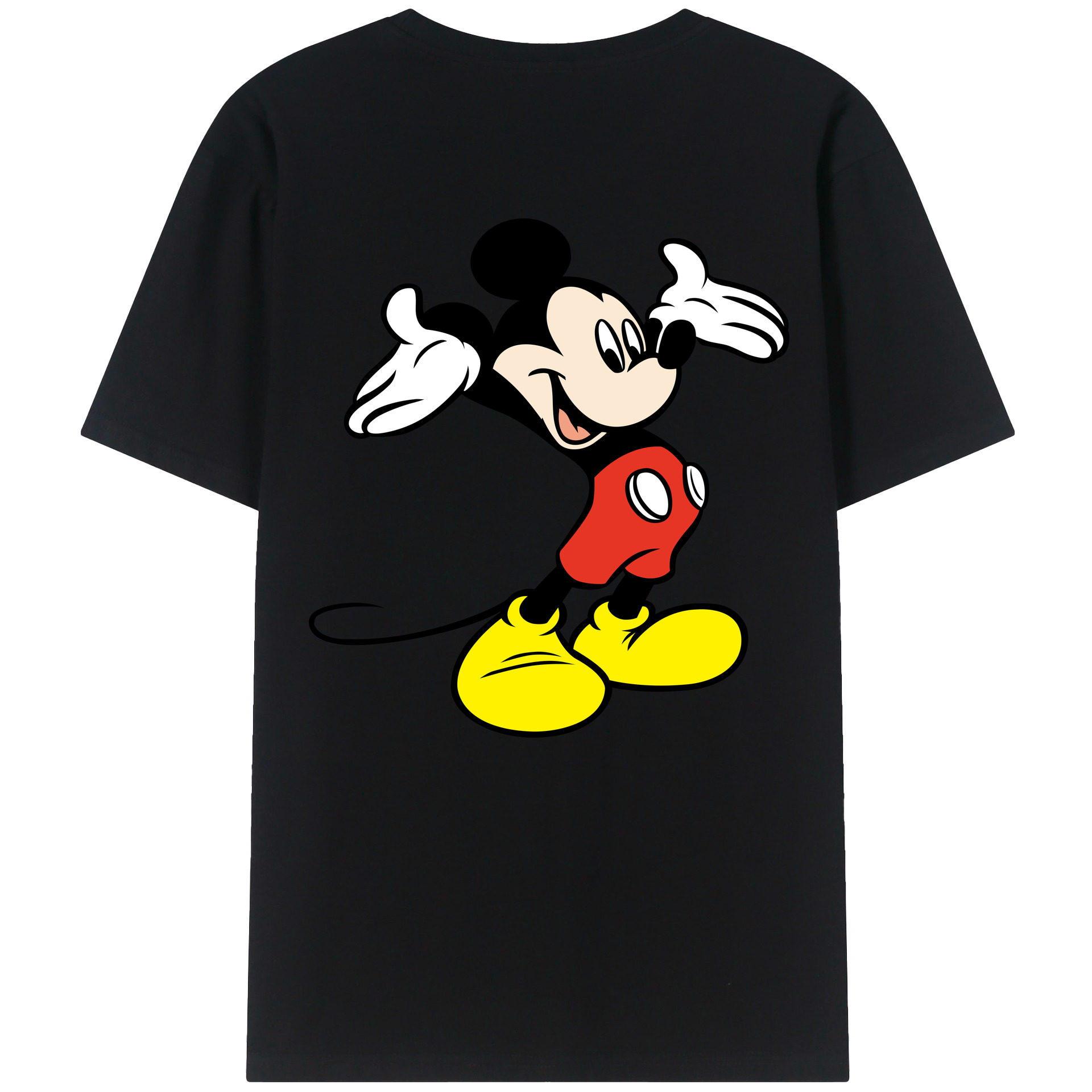 （画像用） ミッキーマウス Mickey Mouse レディース半袖Tシャツ(バックプリント)