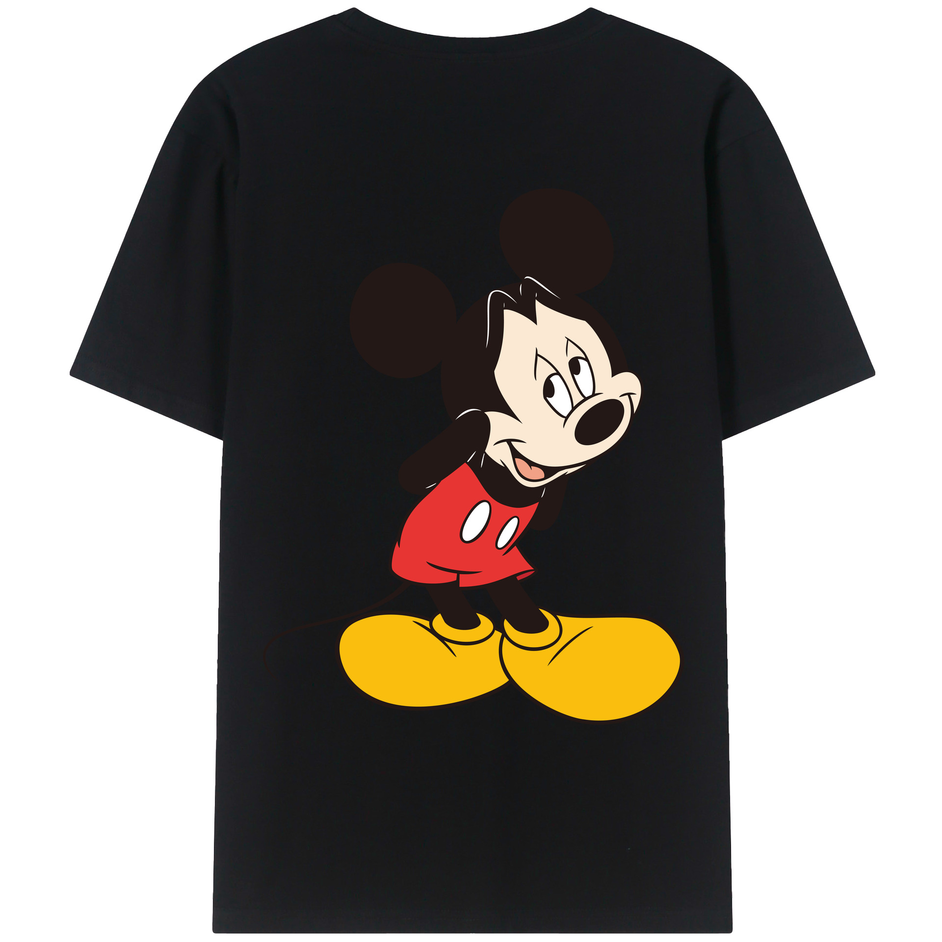 （画像用） ミッキーマウス Mickey Mouse レディース半袖Tシャツ(バックプリント)