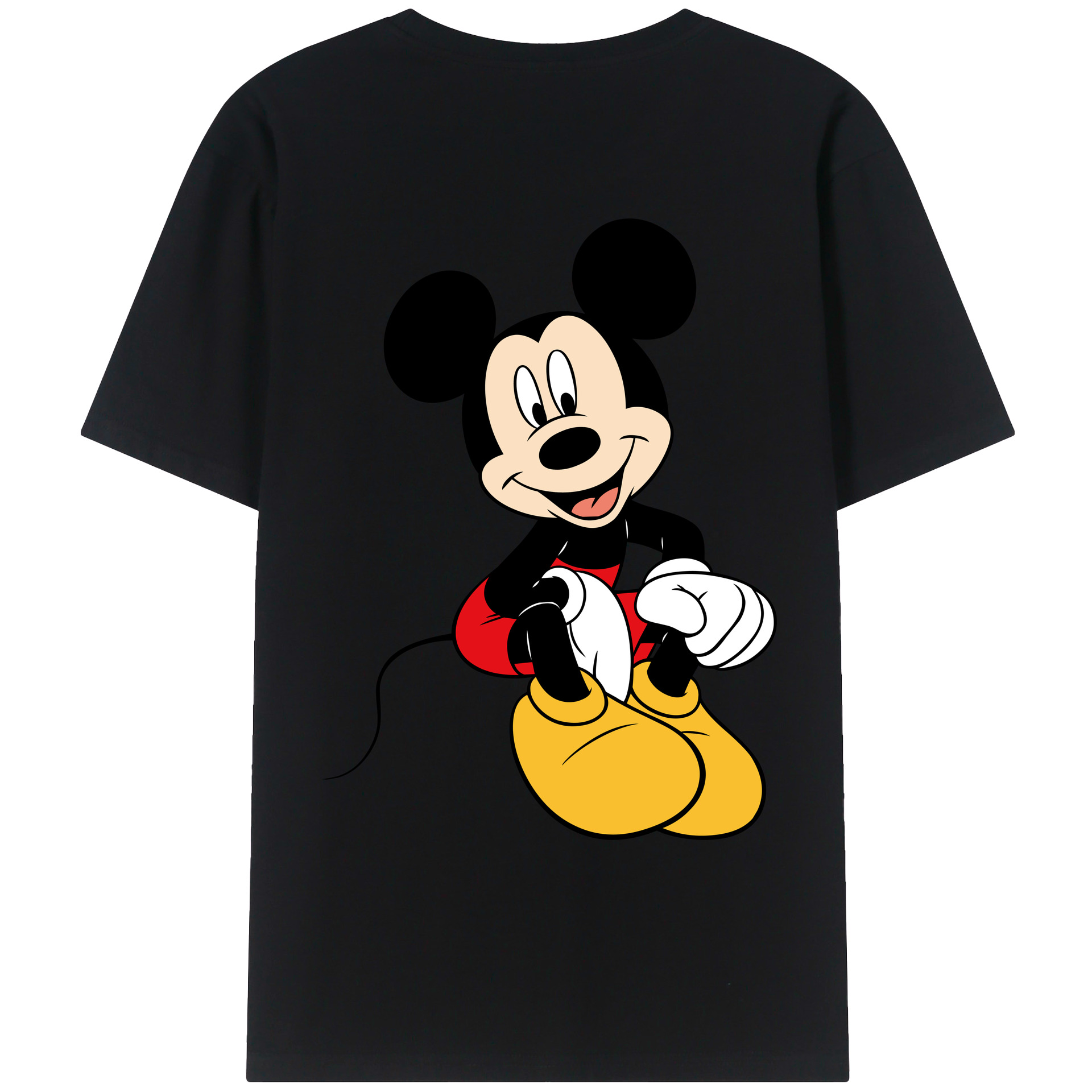 （画像用） ミッキーマウス Mickey Mouse レディース半袖Tシャツ(バックプリント)
