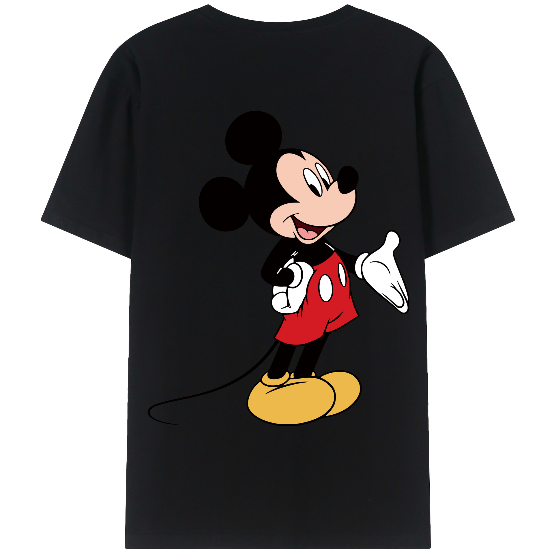 （画像用） ミッキーマウス Mickey Mouse レディース半袖Tシャツ(バックプリント)
