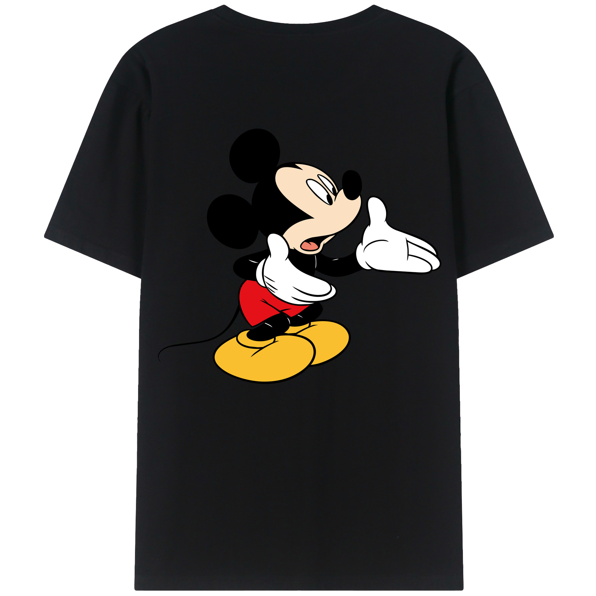 （画像用） ミッキーマウス Mickey Mouse レディース半袖Tシャツ(バックプリント)