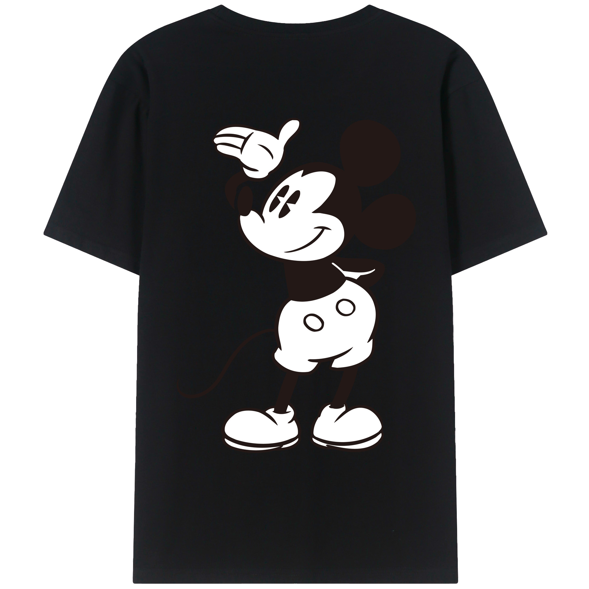 （画像用） ミッキーマウス Mickey Mouse レディース半袖Tシャツ(バックプリント)