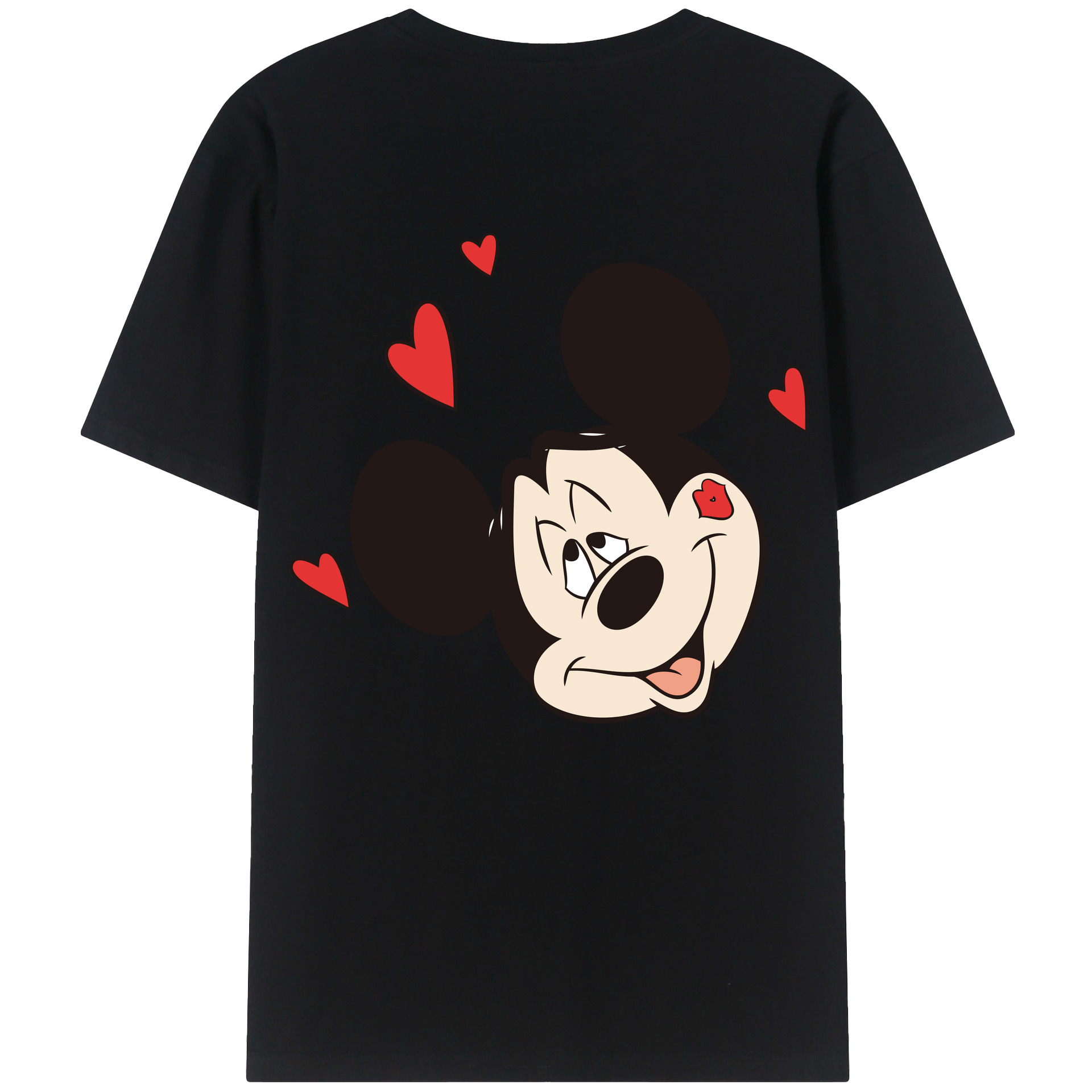 （画像用） ミッキーマウス Mickey Mouse レディース半袖Tシャツ(バックプリント)