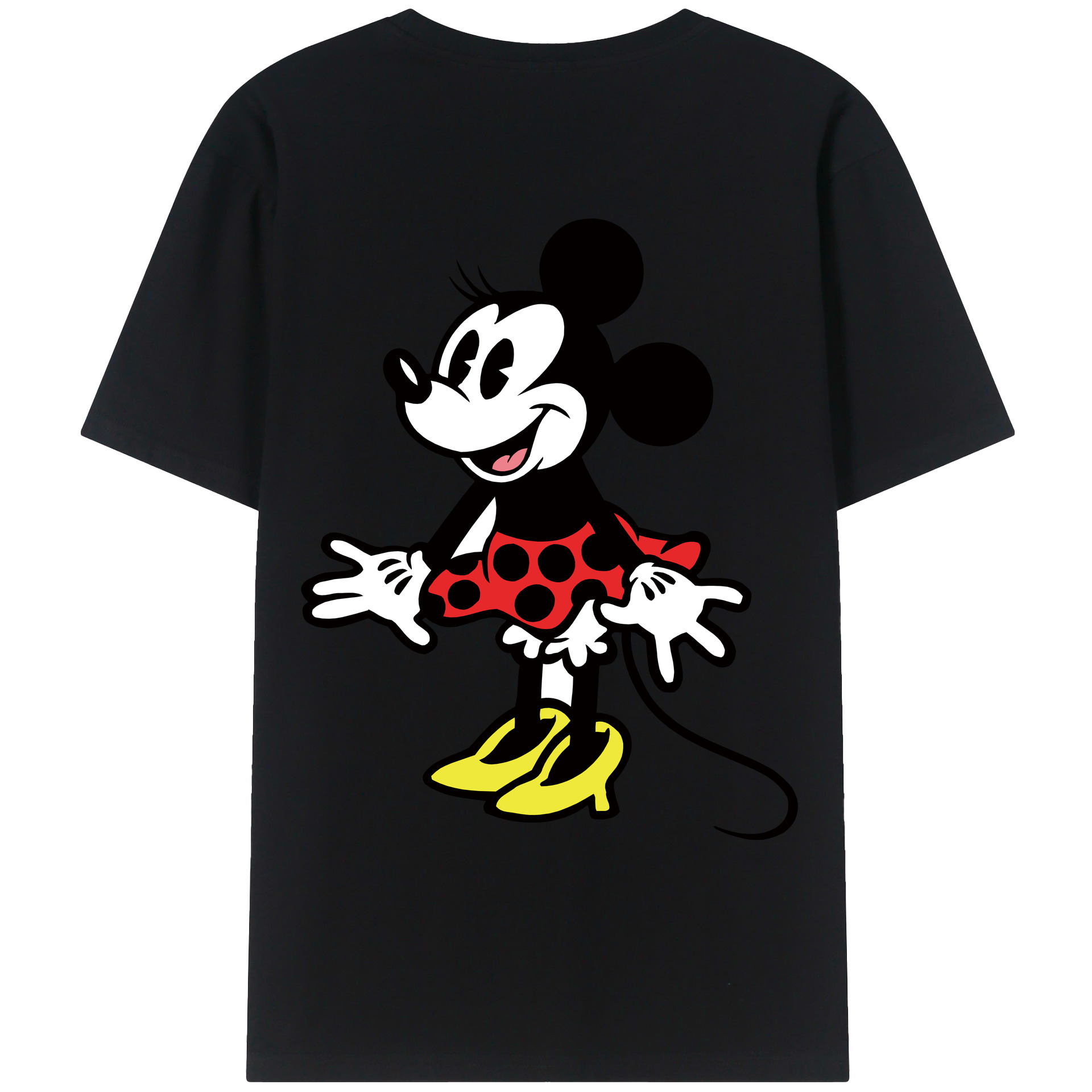（画像用） ミッキーマウス Mickey Mouse レディース半袖Tシャツ(バックプリント)