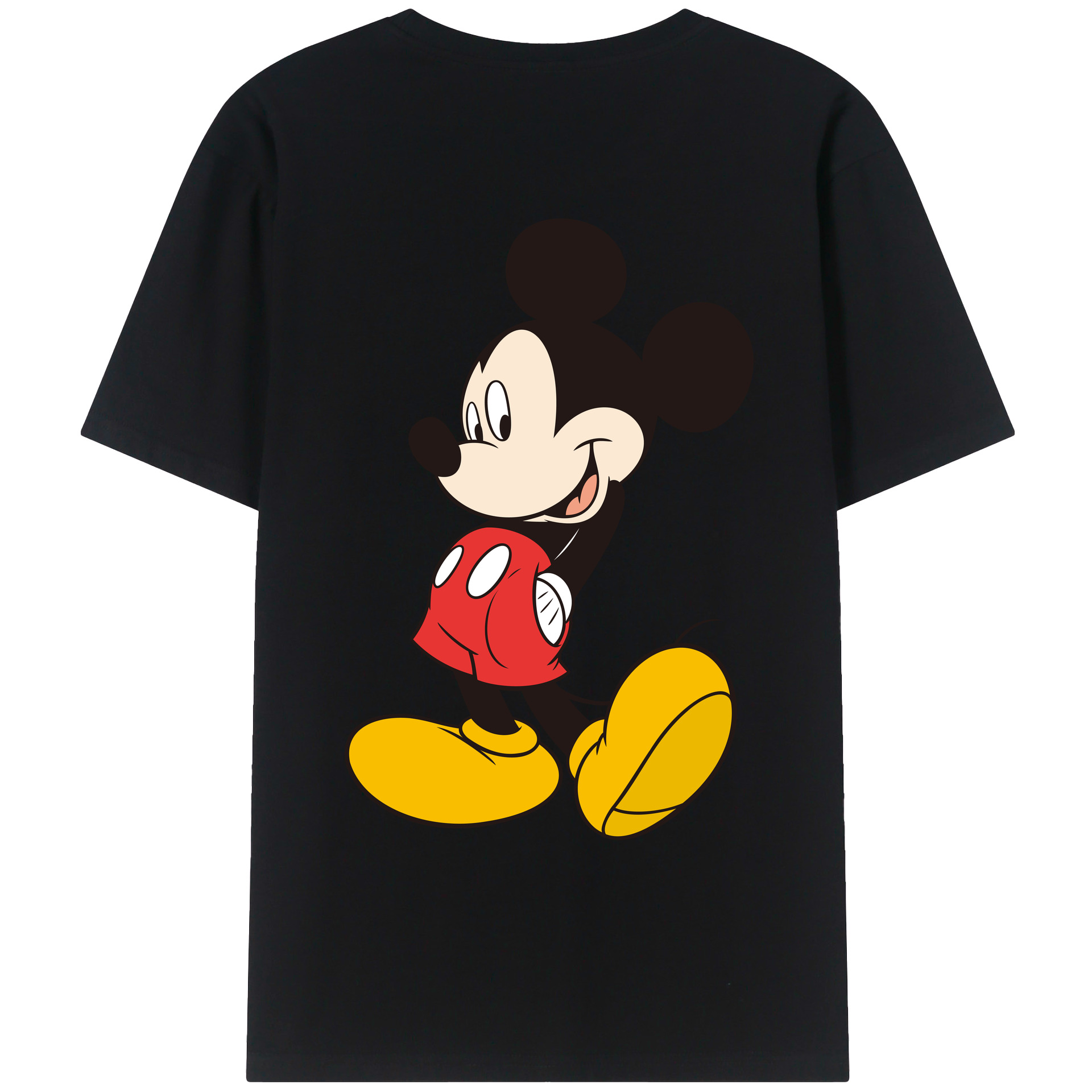 （画像用） ミッキーマウス Mickey Mouse レディース半袖Tシャツ(バックプリント)