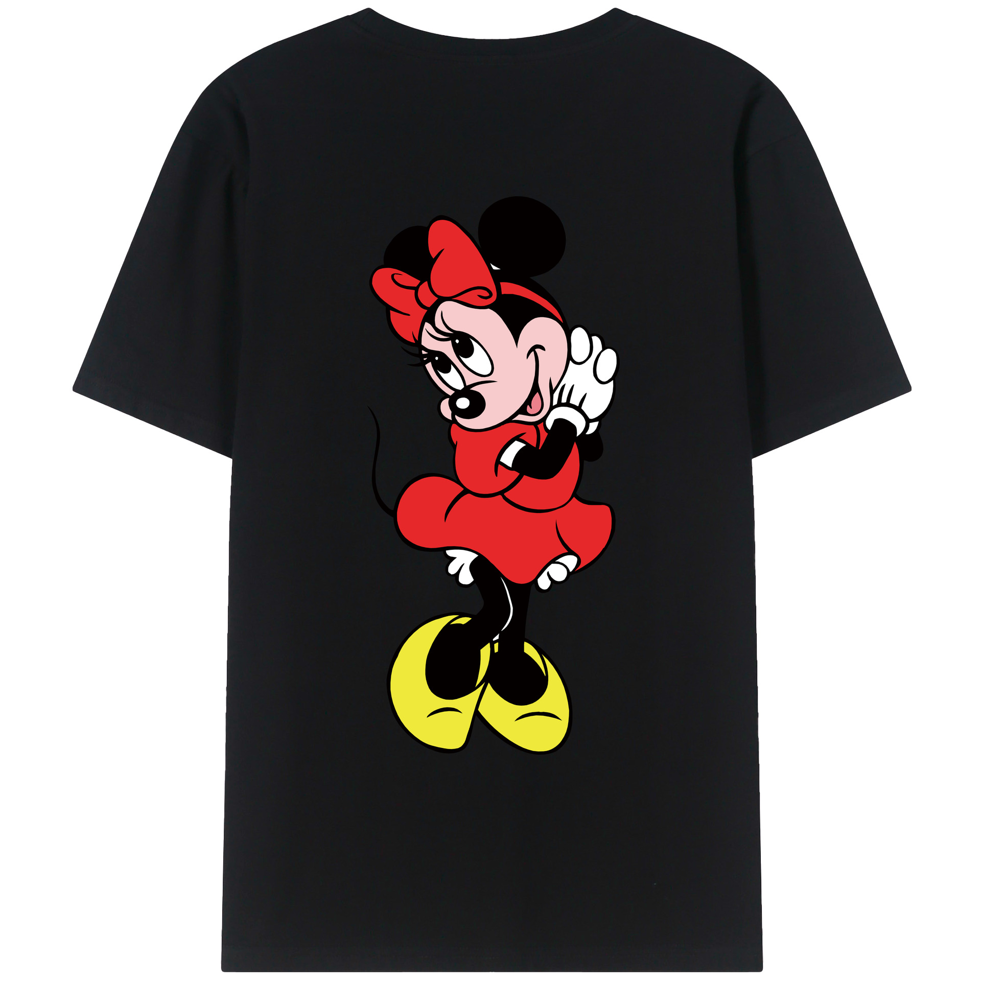 （画像用） ミッキーマウス Mickey Mouse レディース半袖Tシャツ(バックプリント)