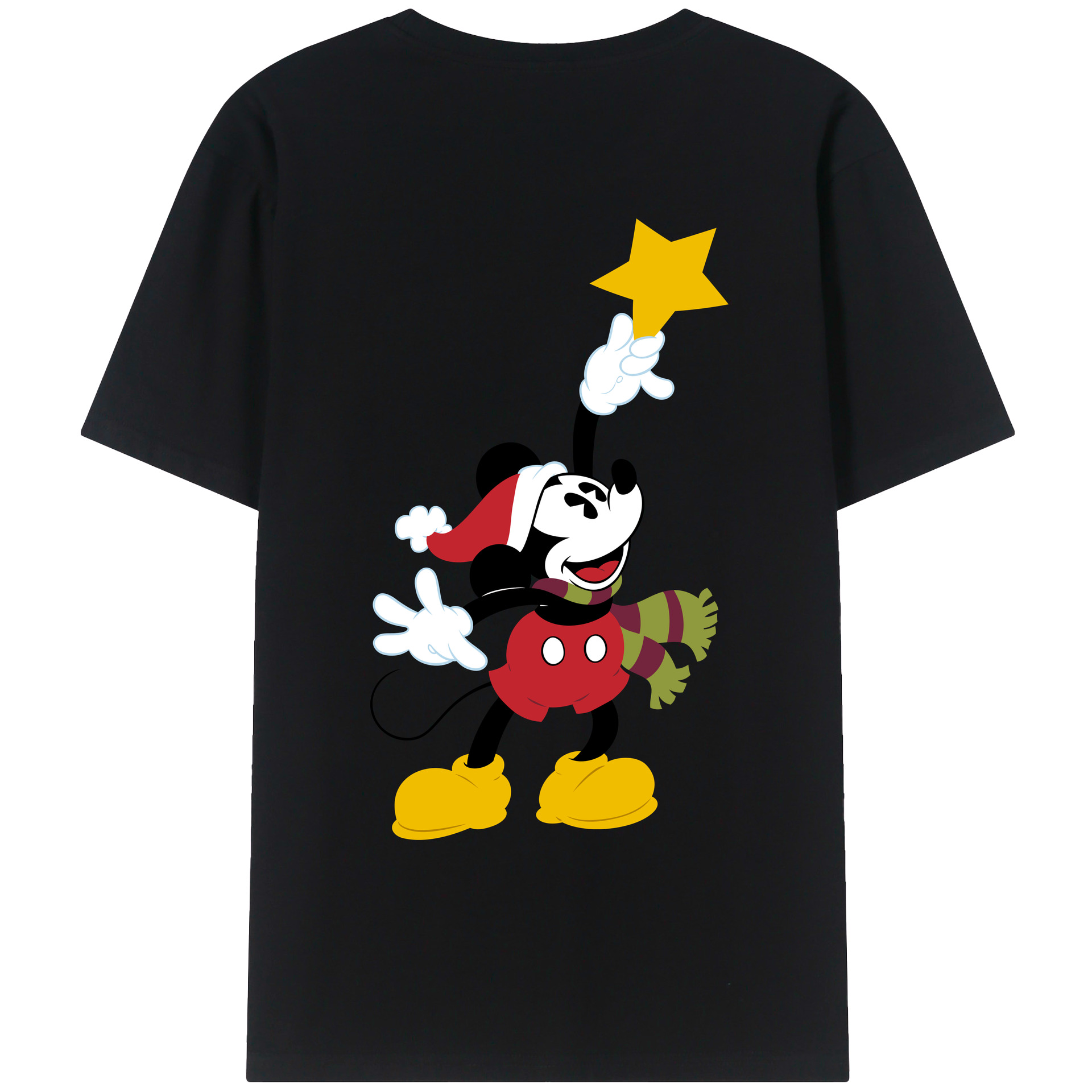 （画像用） ミッキーマウス Mickey Mouse レディース半袖Tシャツ(バックプリント)
