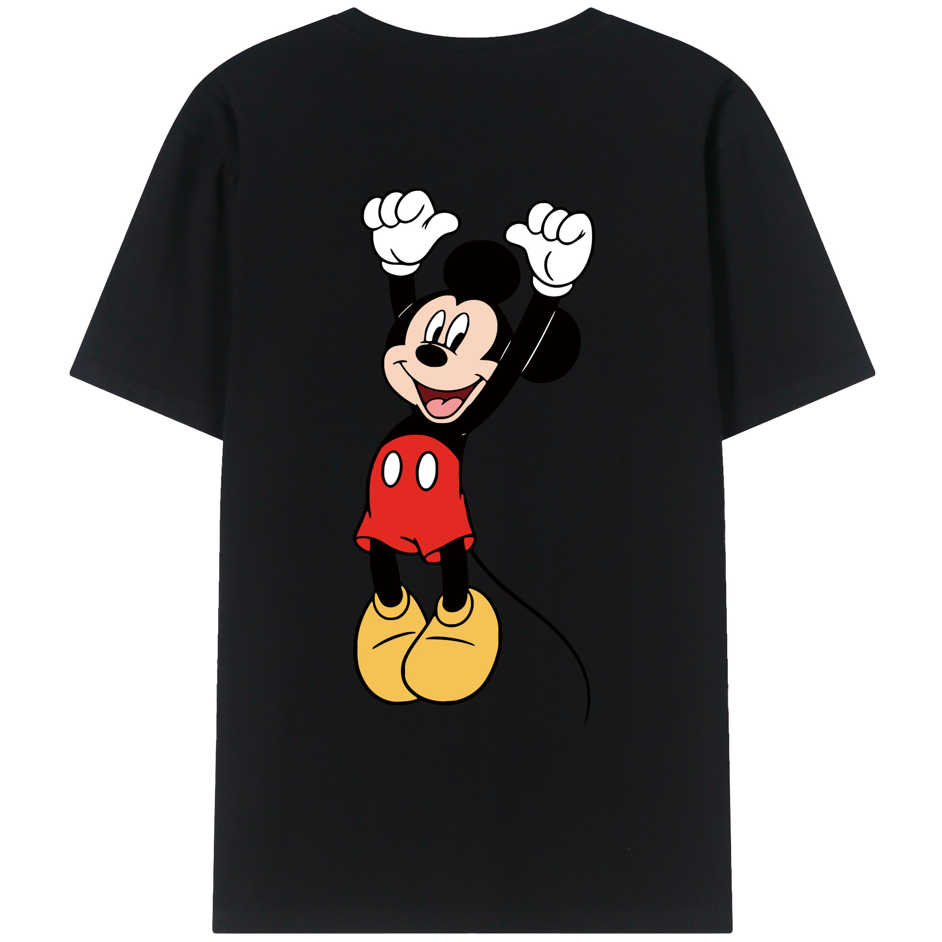 （画像用） ミッキーマウス Mickey Mouse レディース半袖Tシャツ(バックプリント)