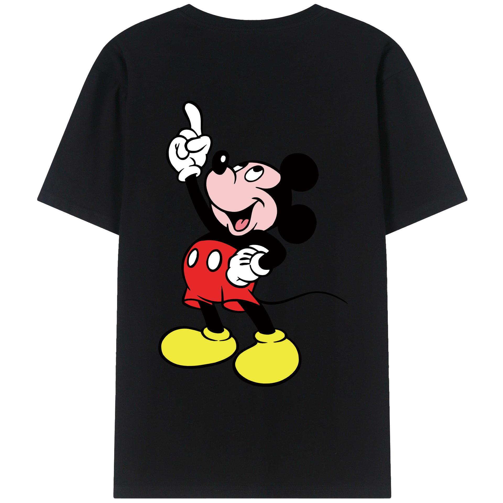 （画像用） ミッキーマウス Mickey Mouse レディース半袖Tシャツ(バックプリント)