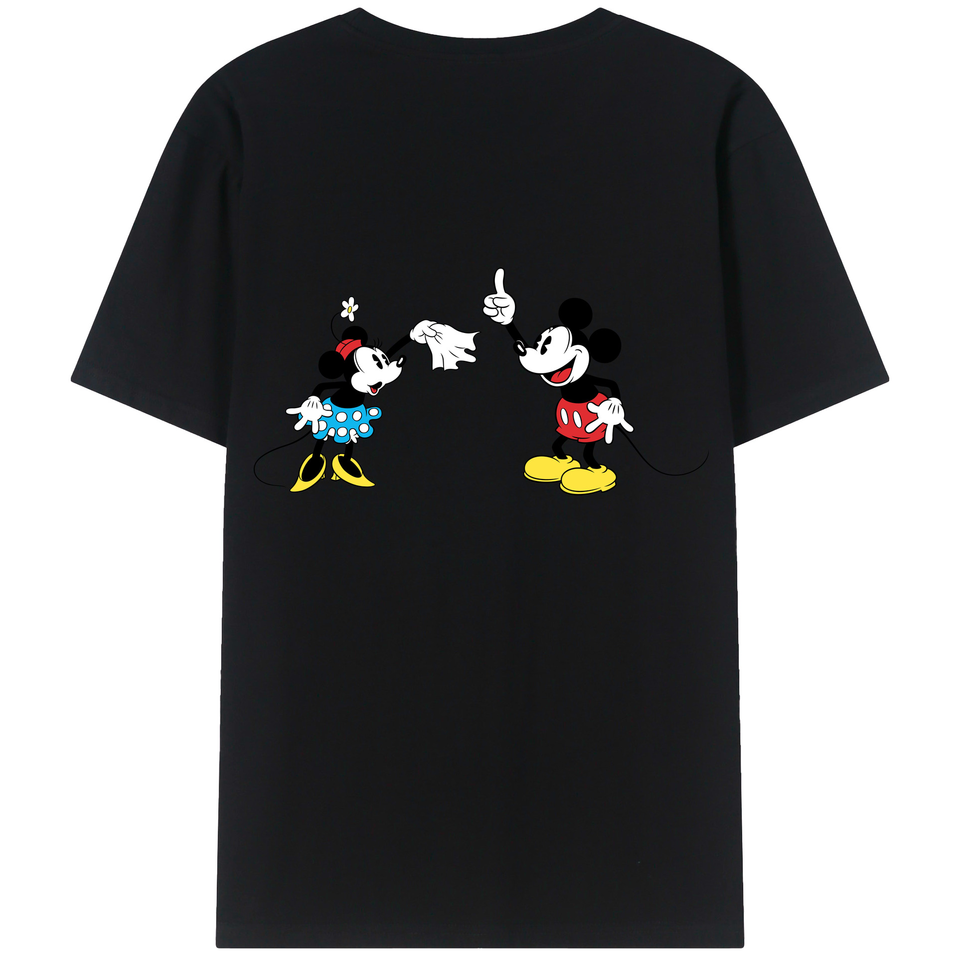 （画像用） ミッキーマウス Mickey Mouse レディース半袖Tシャツ(バックプリント)