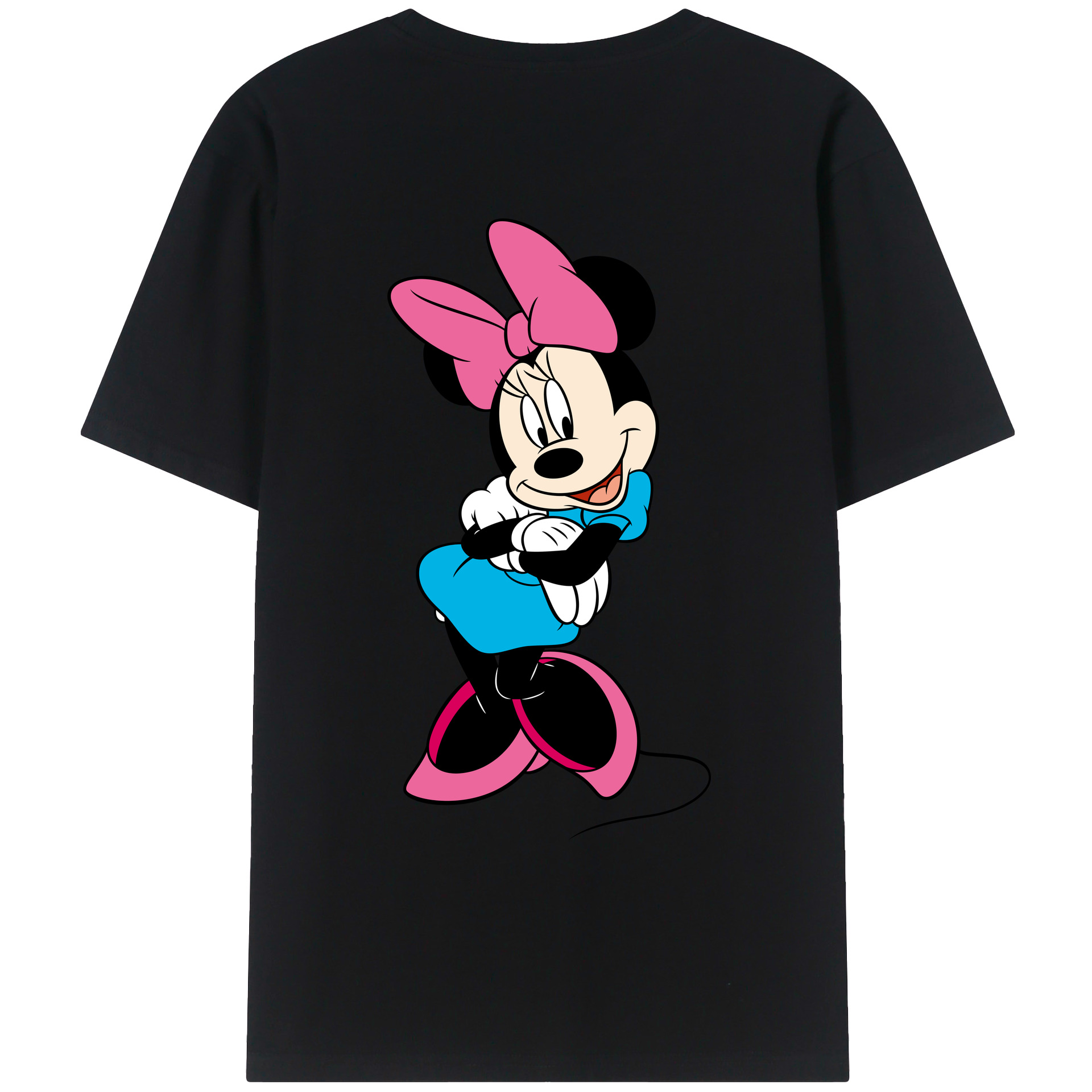 （画像用） ミッキーマウス Mickey Mouse レディース半袖Tシャツ(バックプリント)