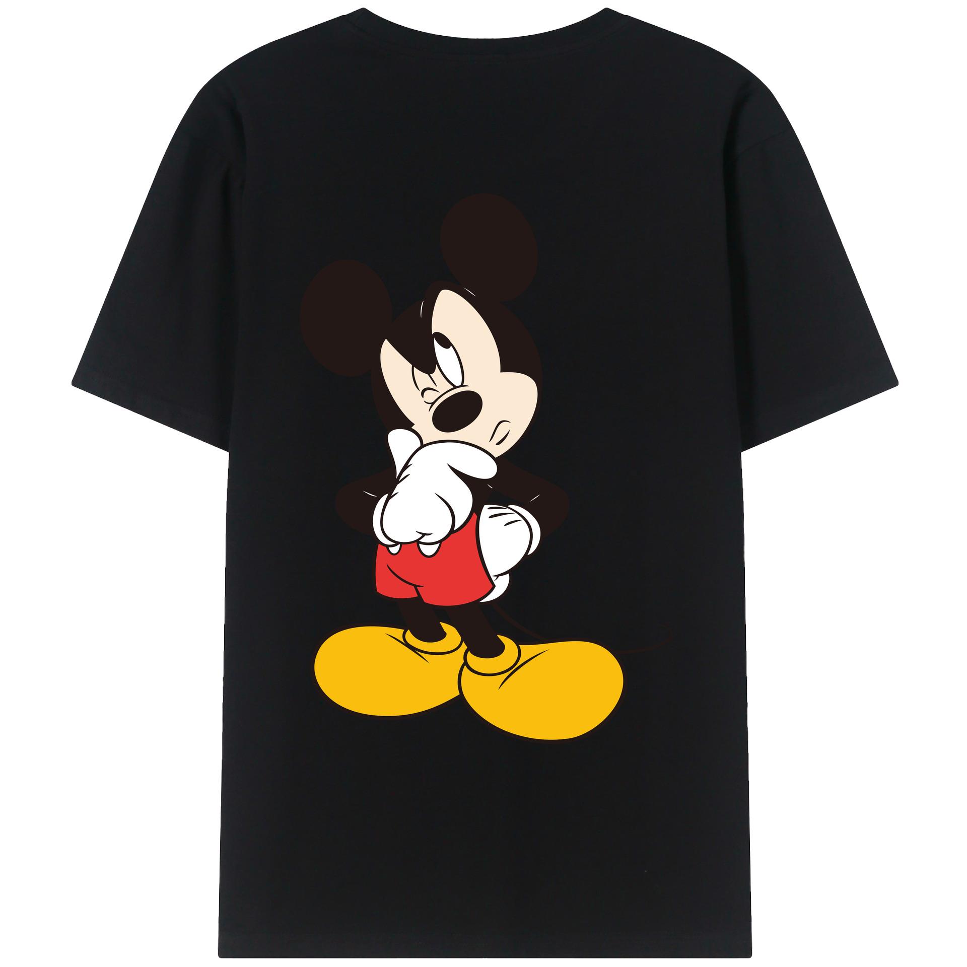 （画像用） ミッキーマウス Mickey Mouse レディース半袖Tシャツ(バックプリント)