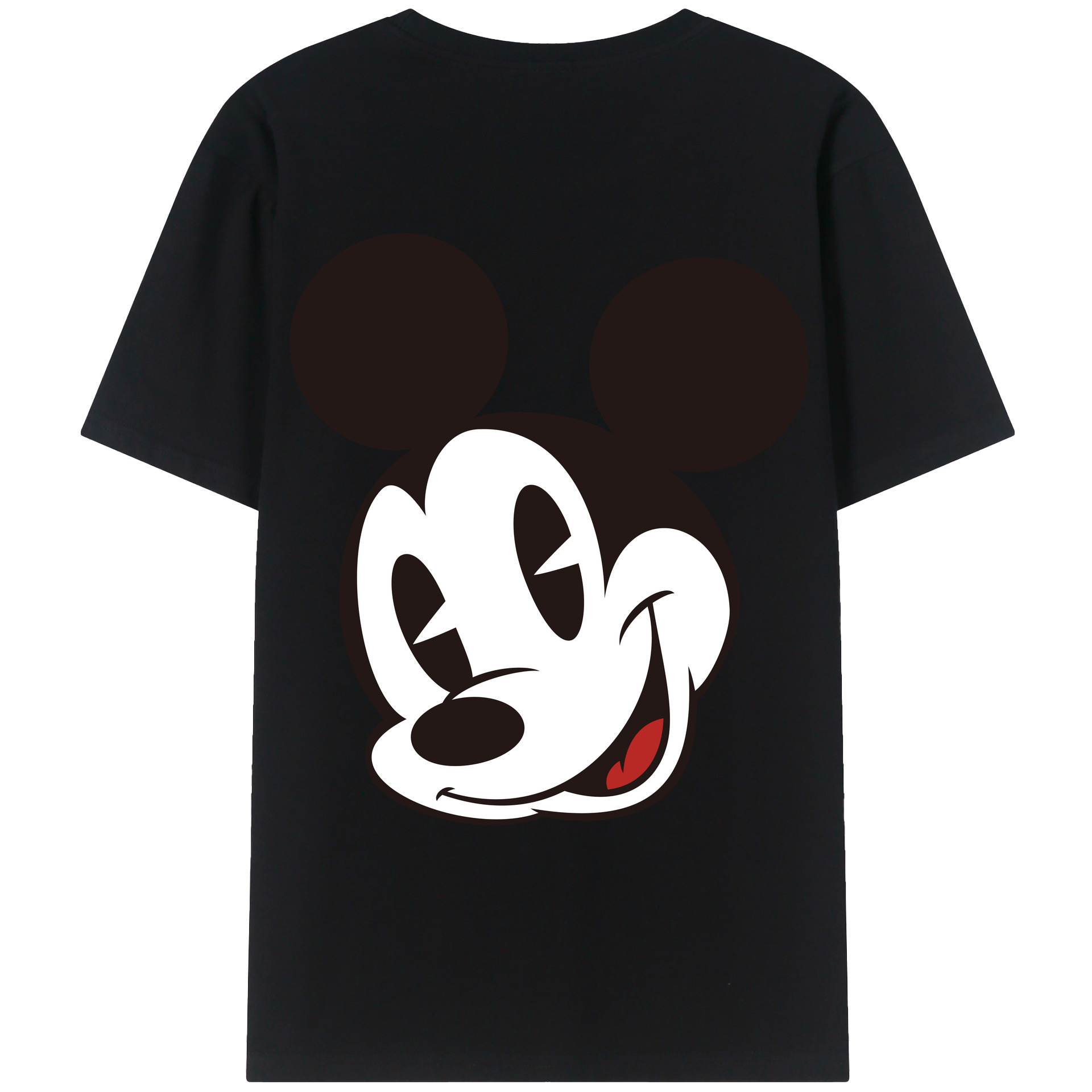 （画像用） ミッキーマウス Mickey Mouse レディース半袖Tシャツ(バックプリント)