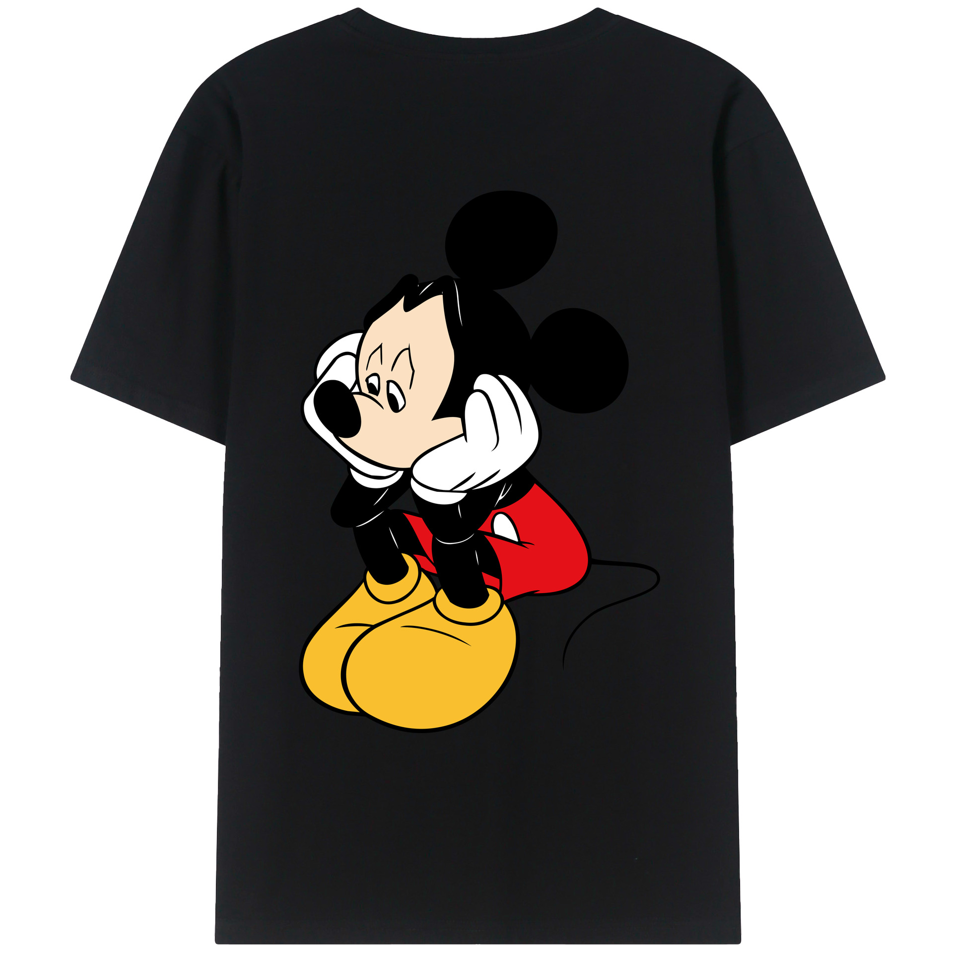 （画像用） ミッキーマウス Mickey Mouse レディース半袖Tシャツ(バックプリント)
