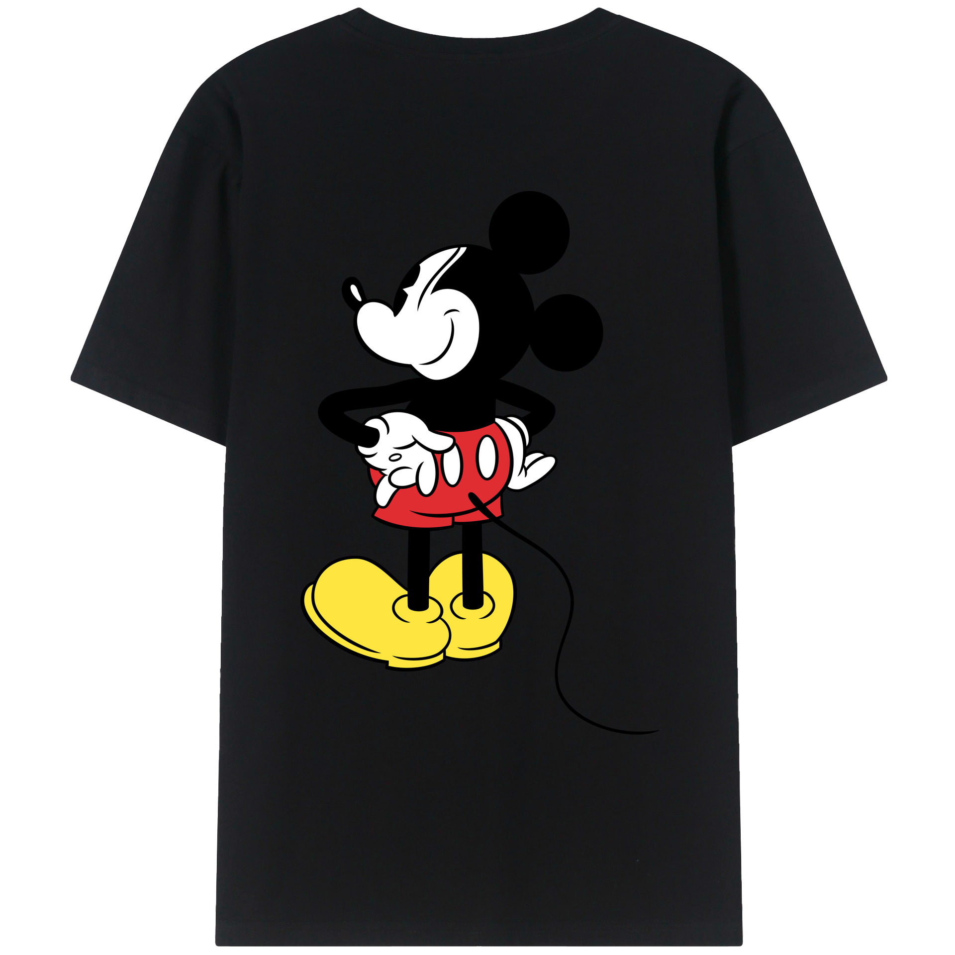 （画像用） ミッキーマウス Mickey Mouse レディース半袖Tシャツ(バックプリント)