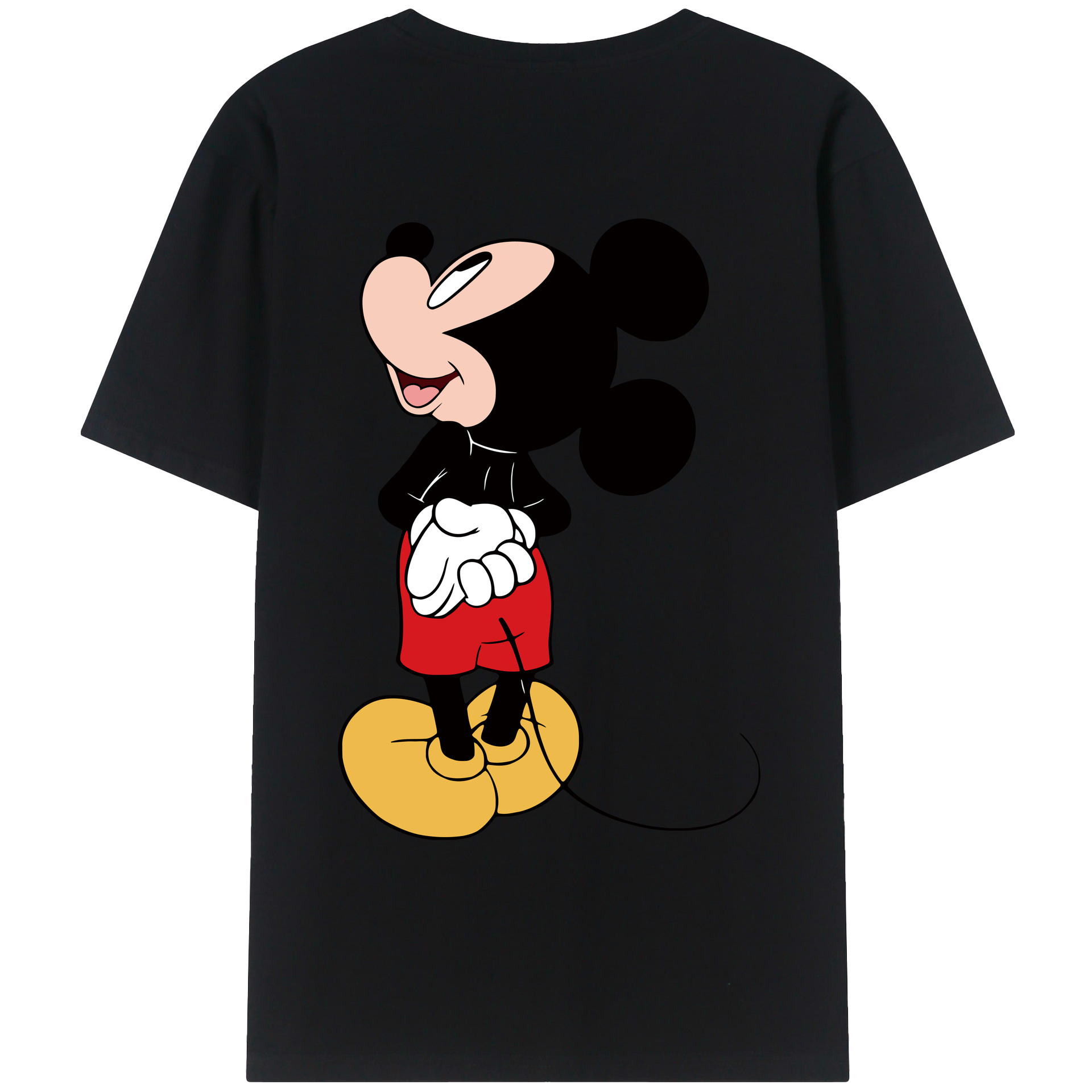 （画像用） ミッキーマウス Mickey Mouse レディース半袖Tシャツ(バックプリント)