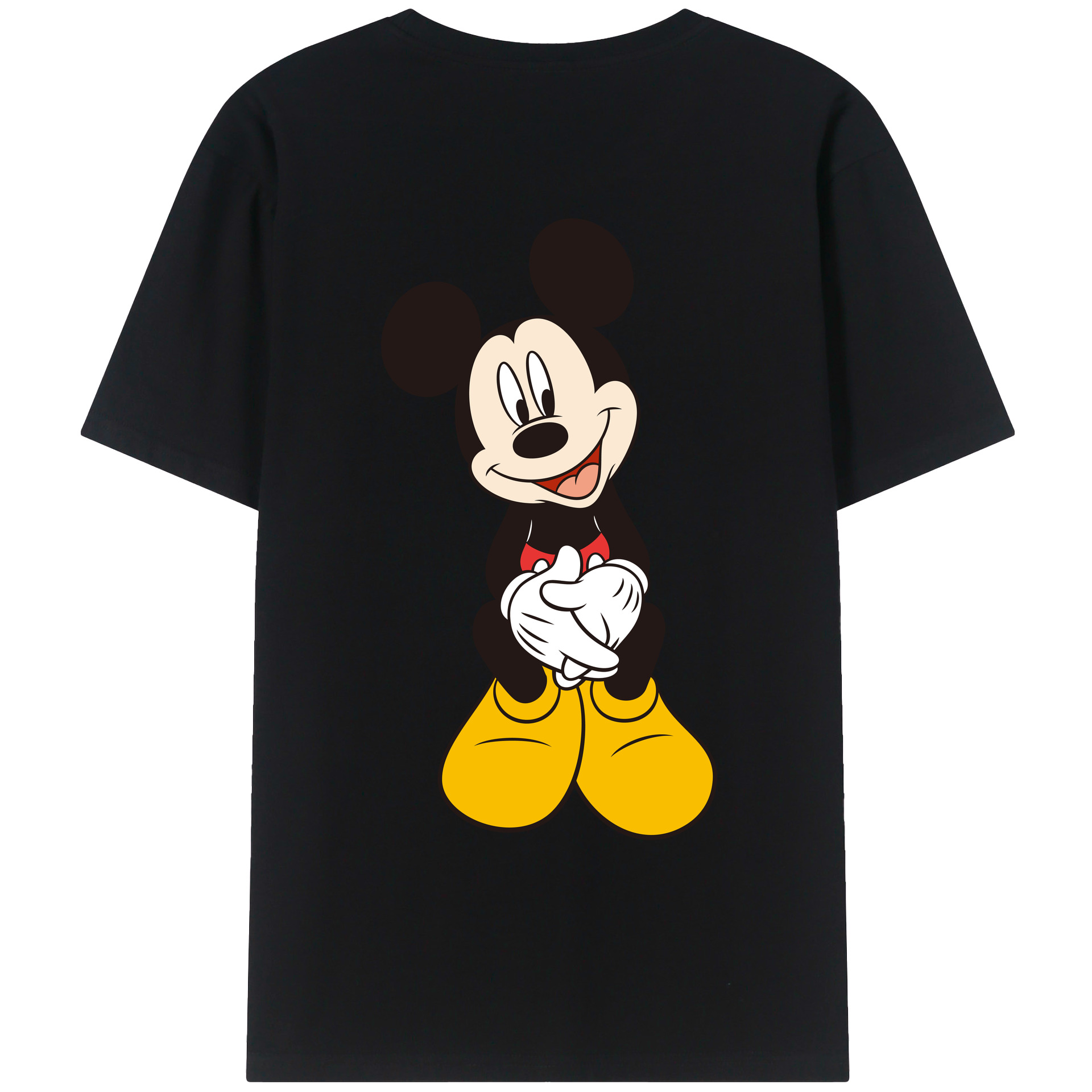 （画像用） ミッキーマウス Mickey Mouse レディース半袖Tシャツ(バックプリント)