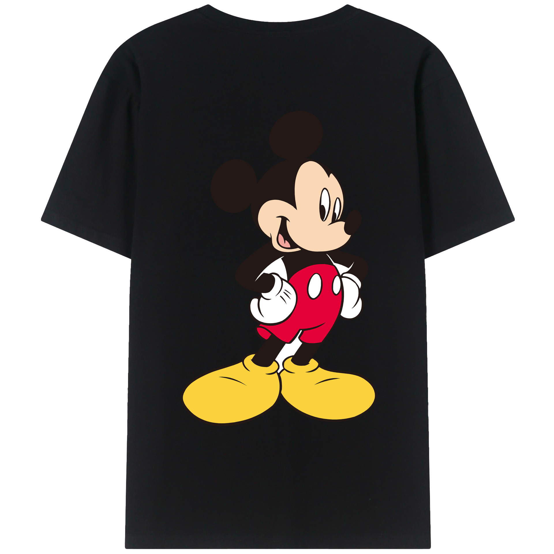 （画像用） ミッキーマウス Mickey Mouse レディース半袖Tシャツ(バックプリント)