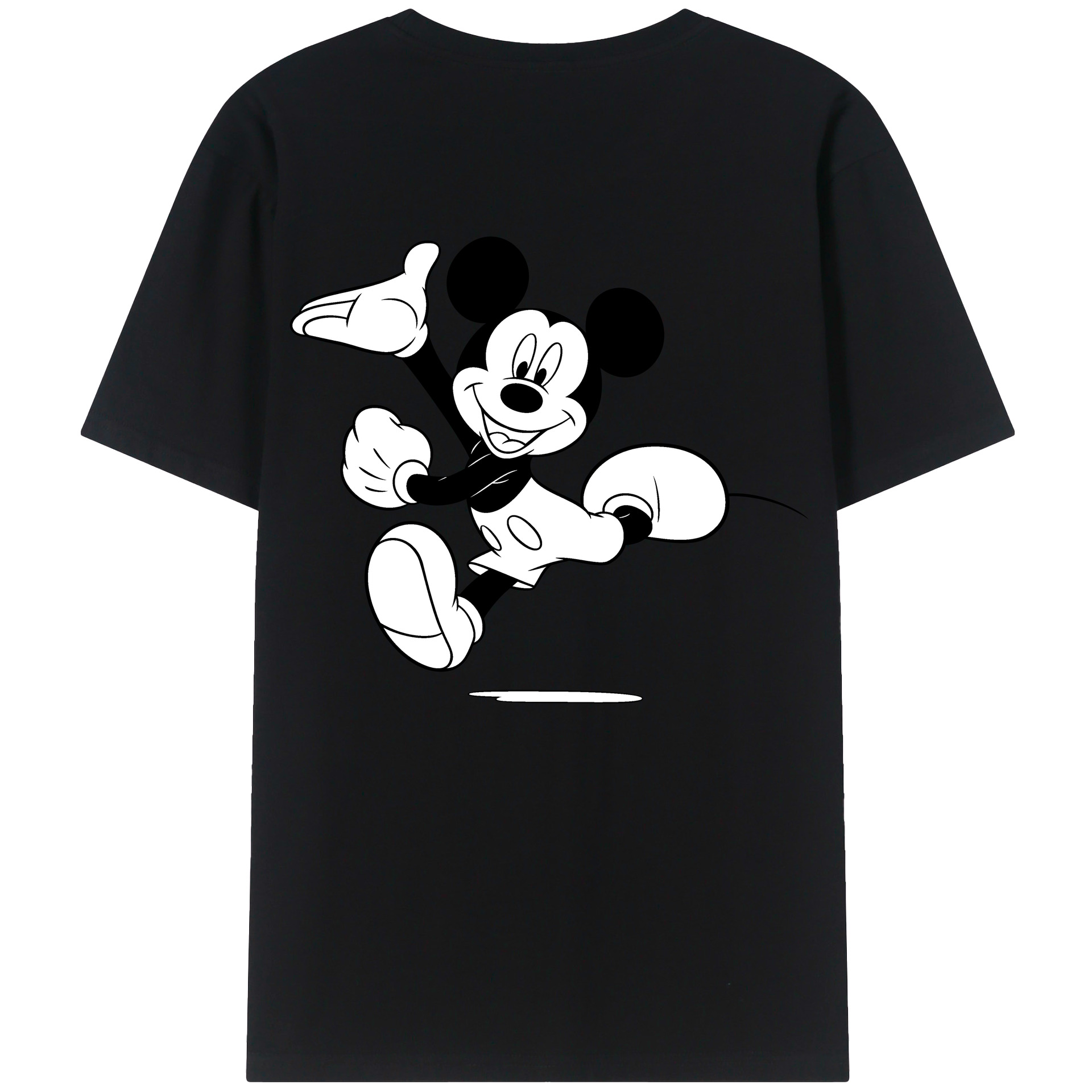 （画像用） ミッキーマウス Mickey Mouse レディース半袖Tシャツ(バックプリント)
