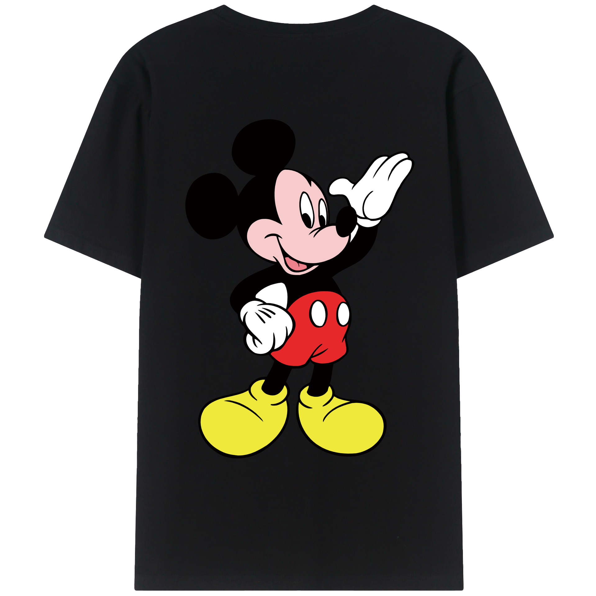 （画像用） ミッキーマウス Mickey Mouse レディース半袖Tシャツ(バックプリント)