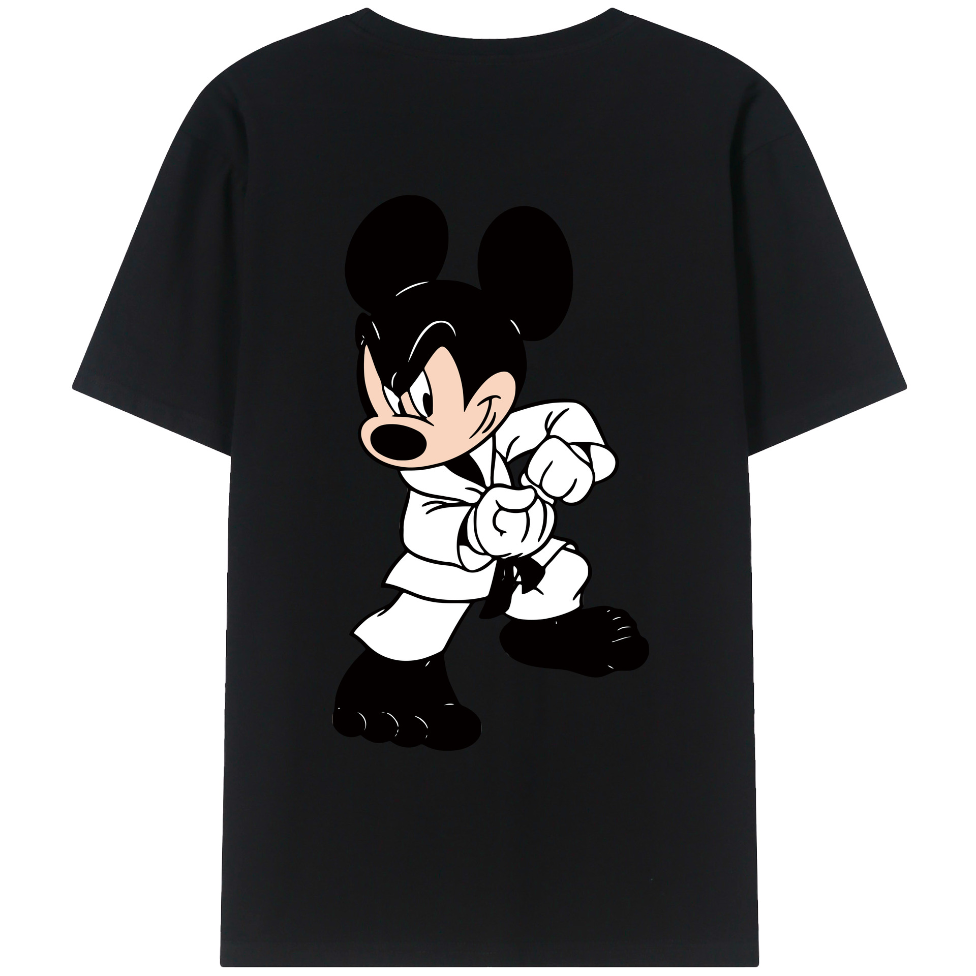 （画像用） ミッキーマウス Mickey Mouse レディース半袖Tシャツ(バックプリント)