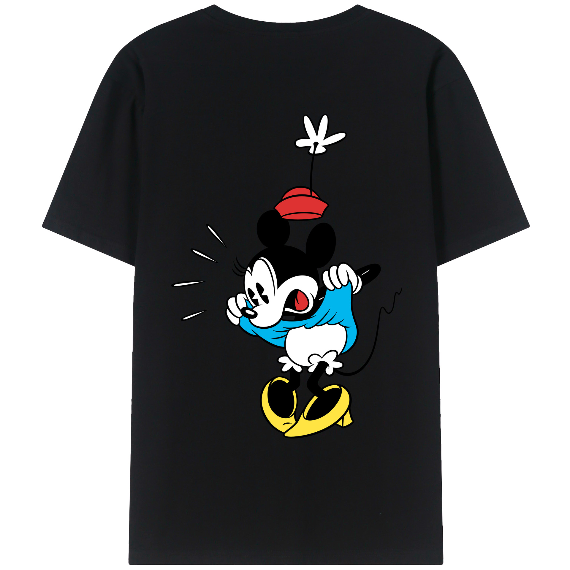（画像用） ミッキーマウス Mickey Mouse レディース半袖Tシャツ(バックプリント)
