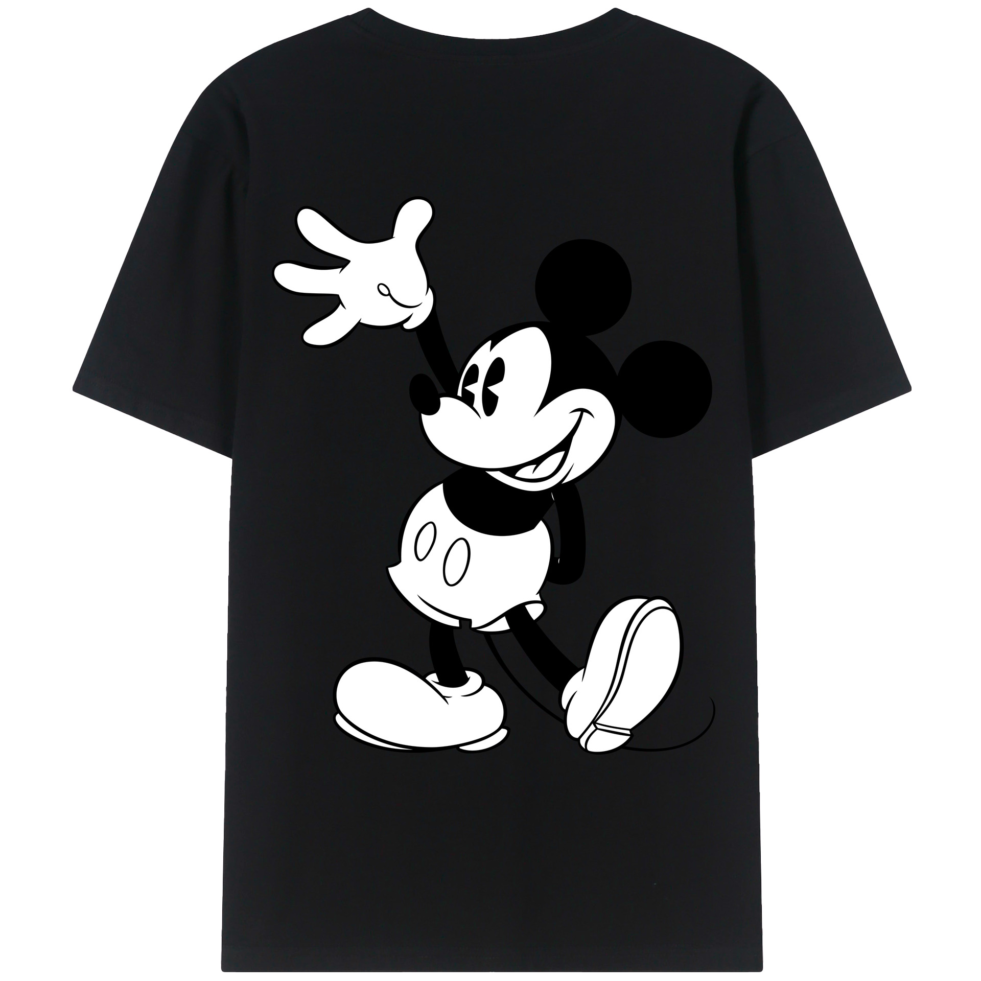 （画像用） ミッキーマウス Mickey Mouse レディース半袖Tシャツ(バックプリント)