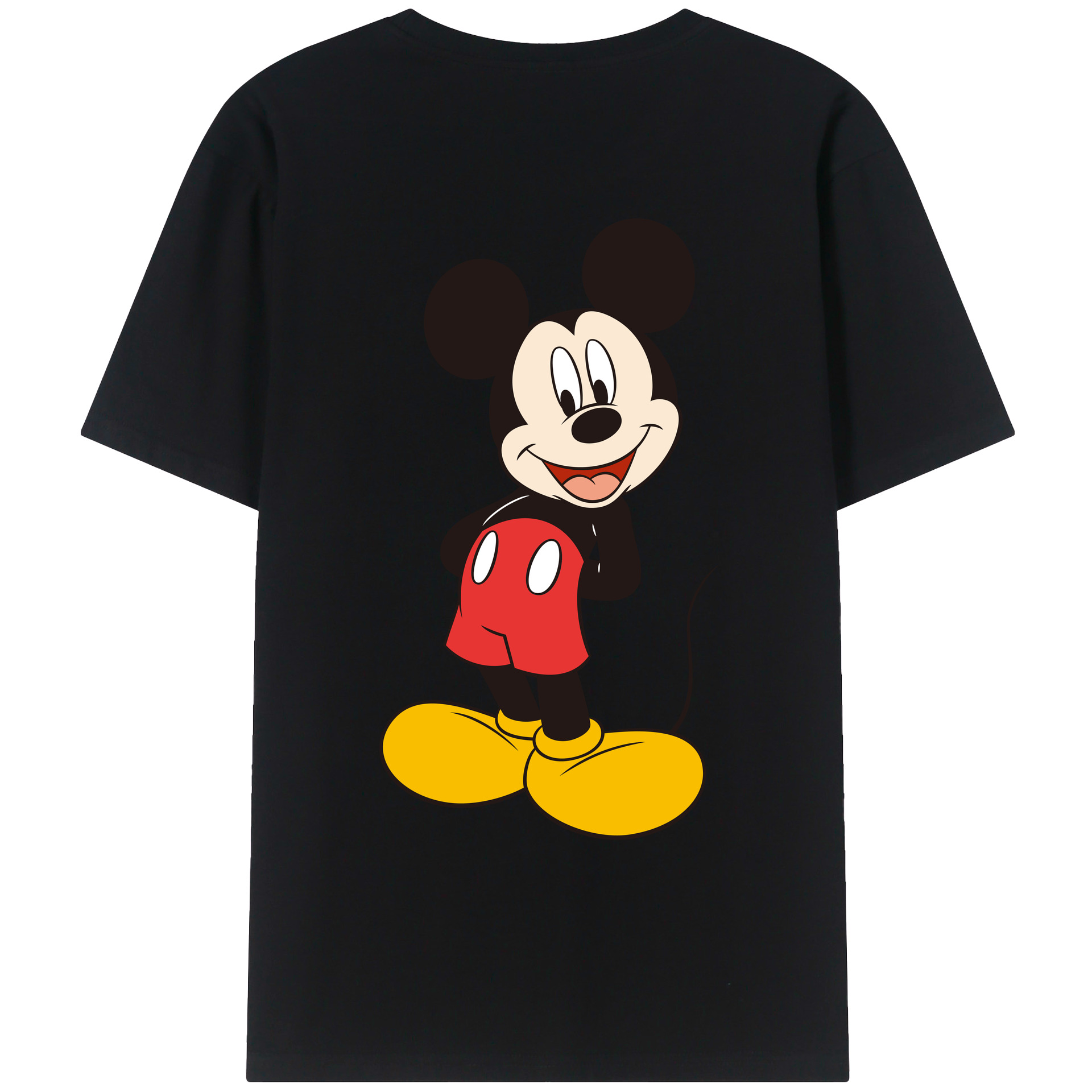 （画像用） ミッキーマウス Mickey Mouse レディース半袖Tシャツ(バックプリント)
