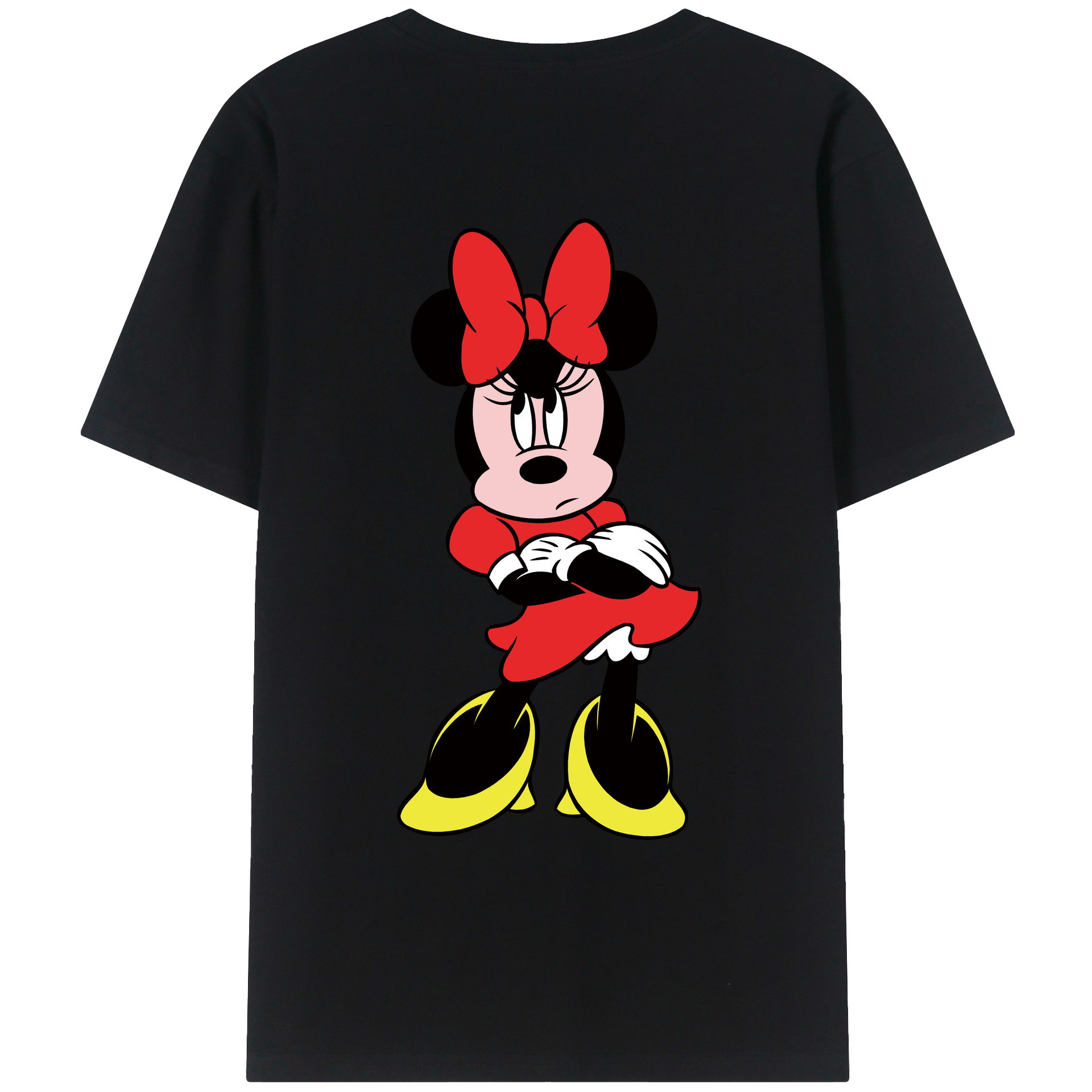 （画像用） ミッキーマウス Mickey Mouse レディース半袖Tシャツ(バックプリント)